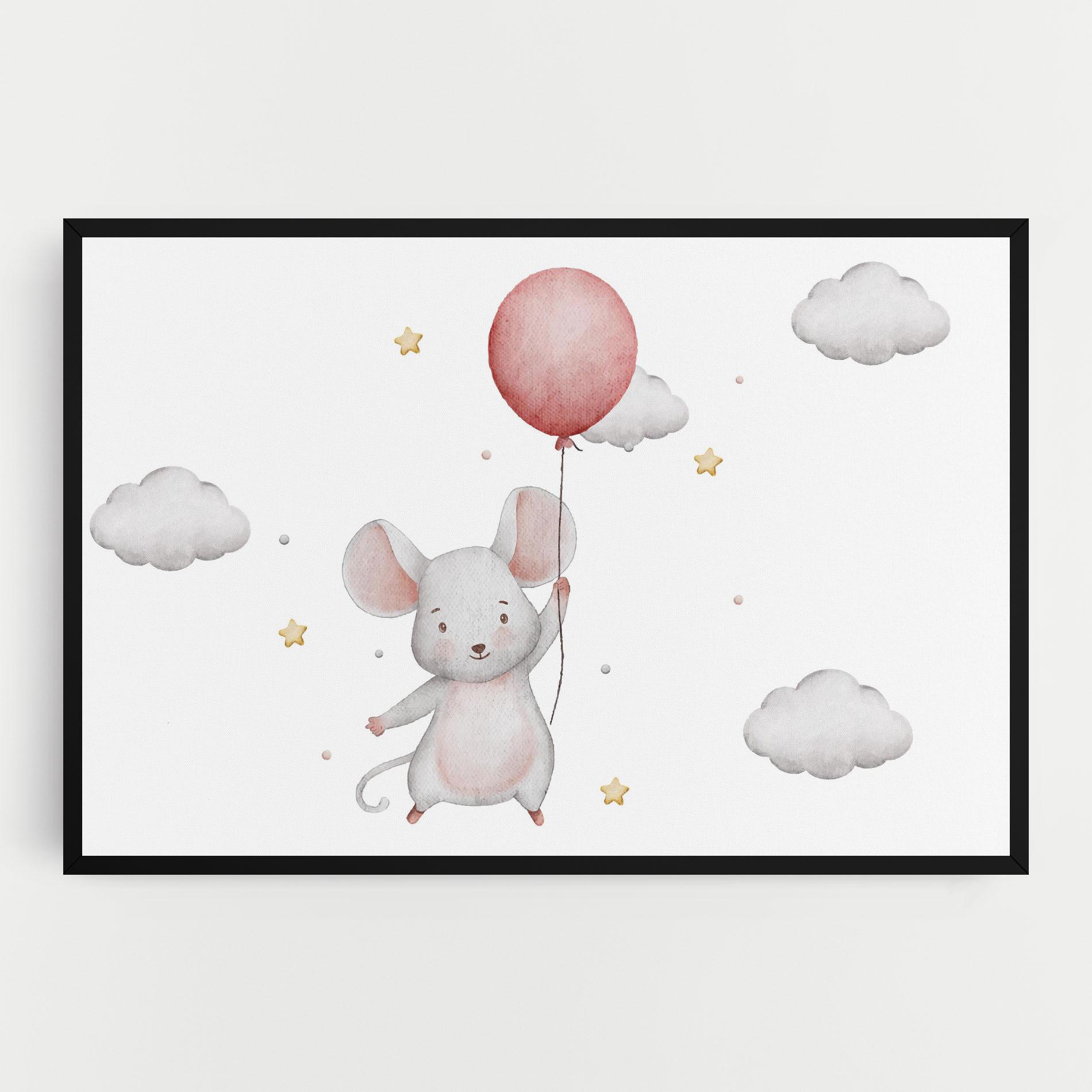 Vászonkép Mouse Balloon mockup 0