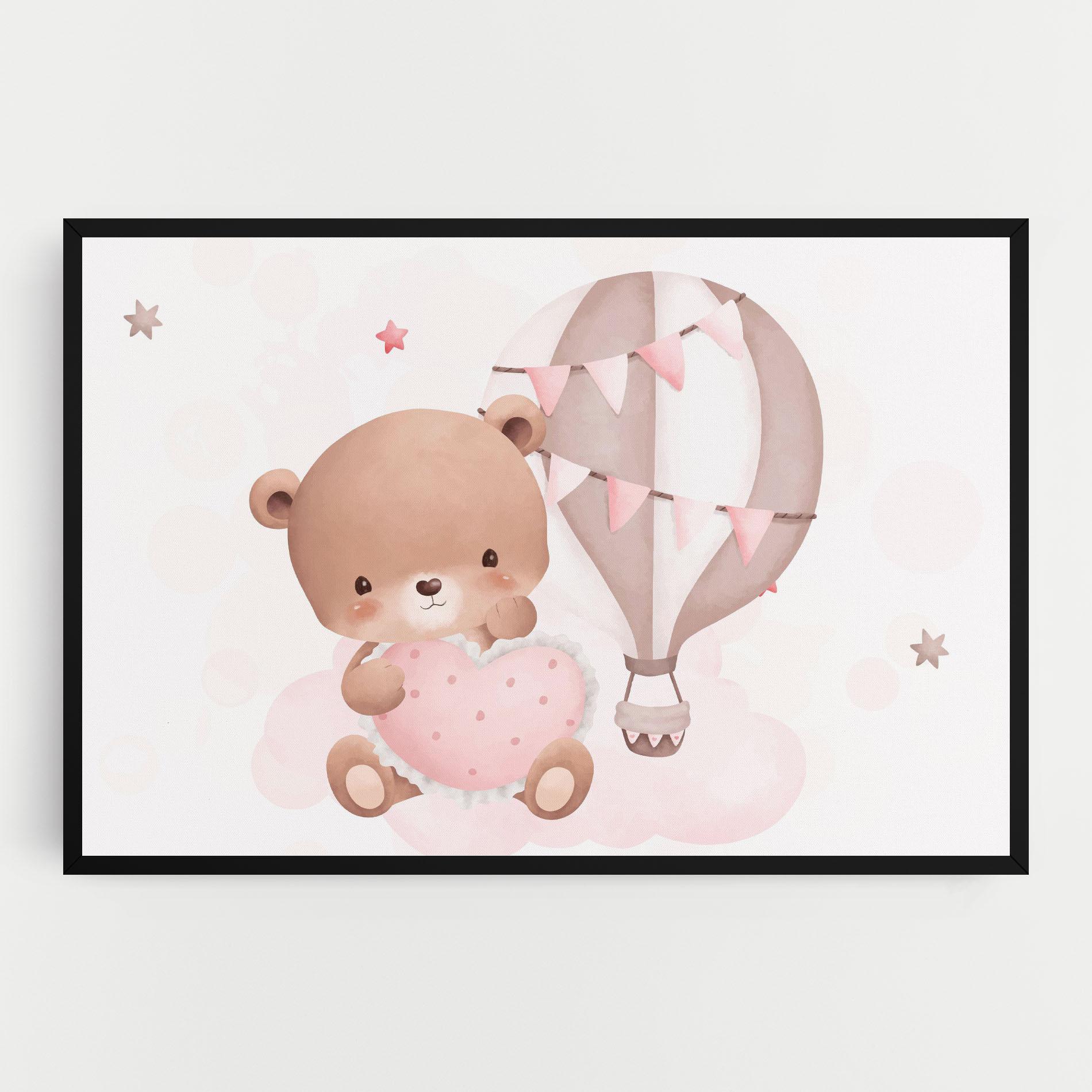 Vászonkép Pink Heart Bear mockup 0
