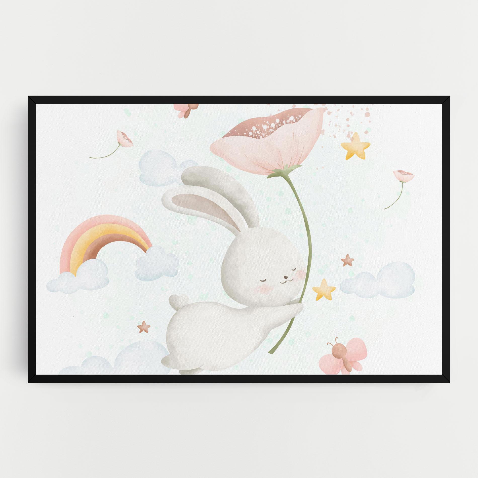 Vászonkép Spring Flower Bunny mockup 0