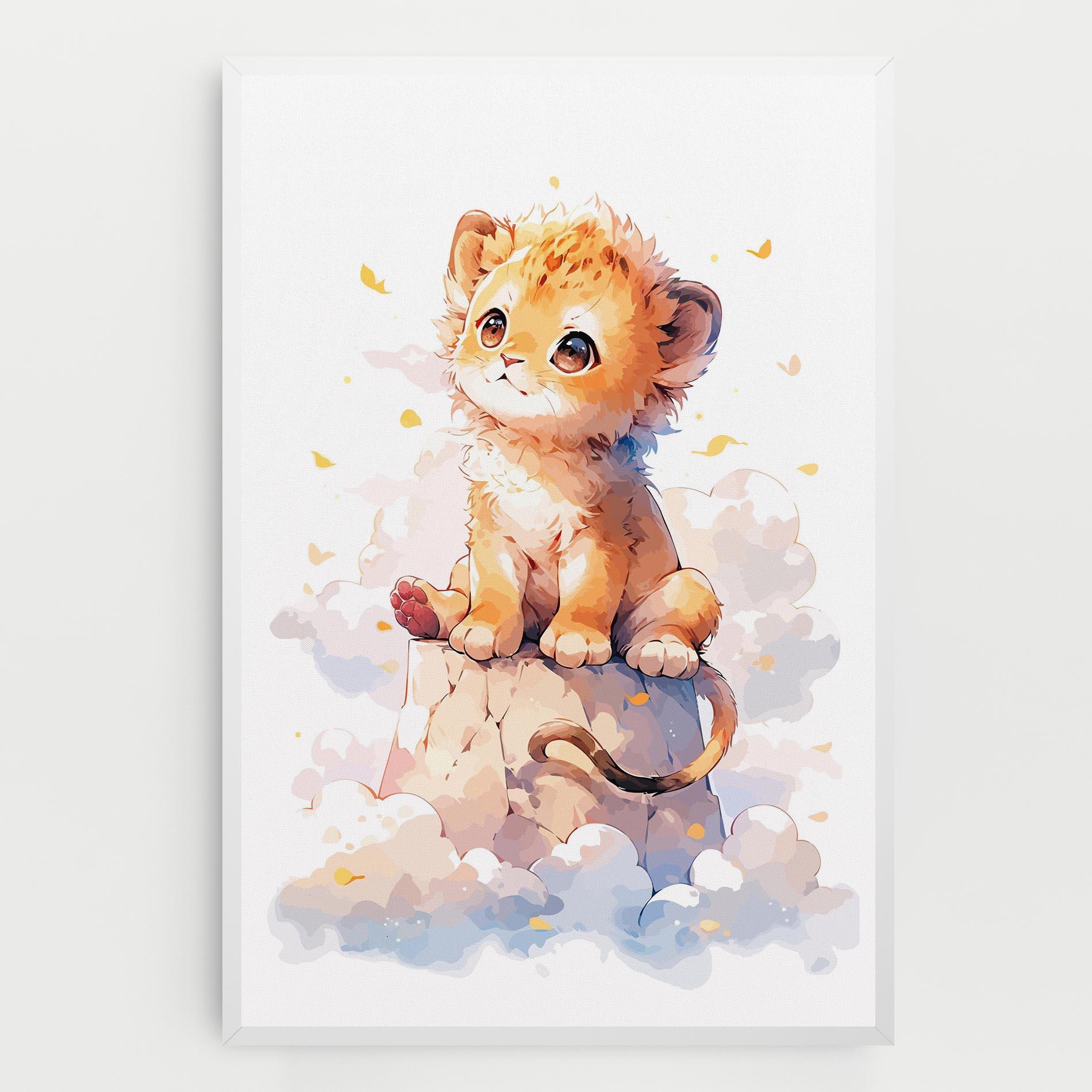 Vászonkép Cute Cloud Lion mockup 0