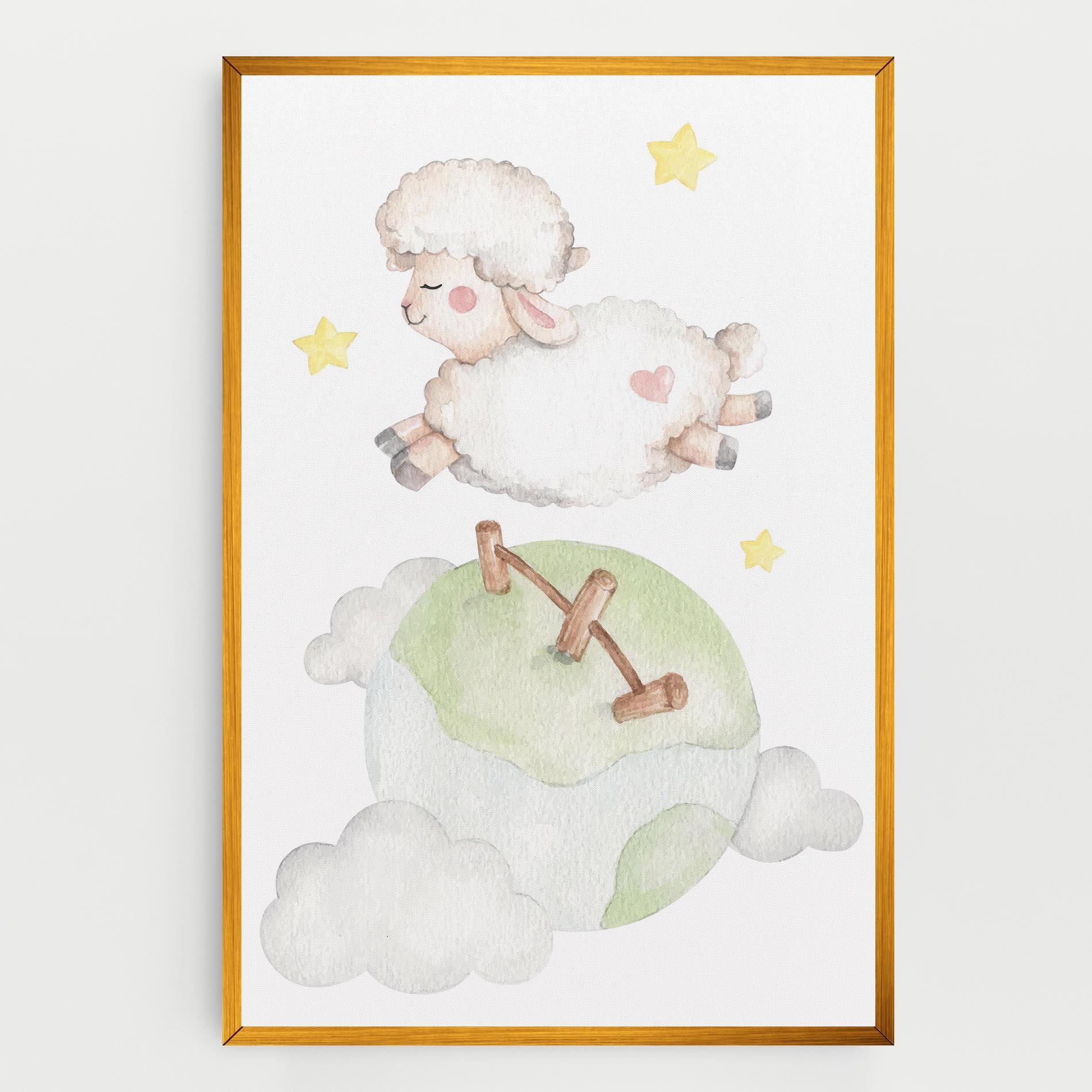 Vászonkép Sheep Jump mockup 0