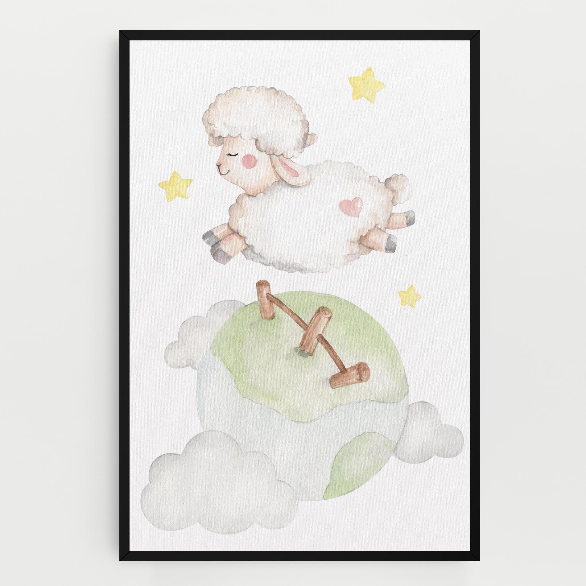 Vászonkép Sheep Jump mockup 0