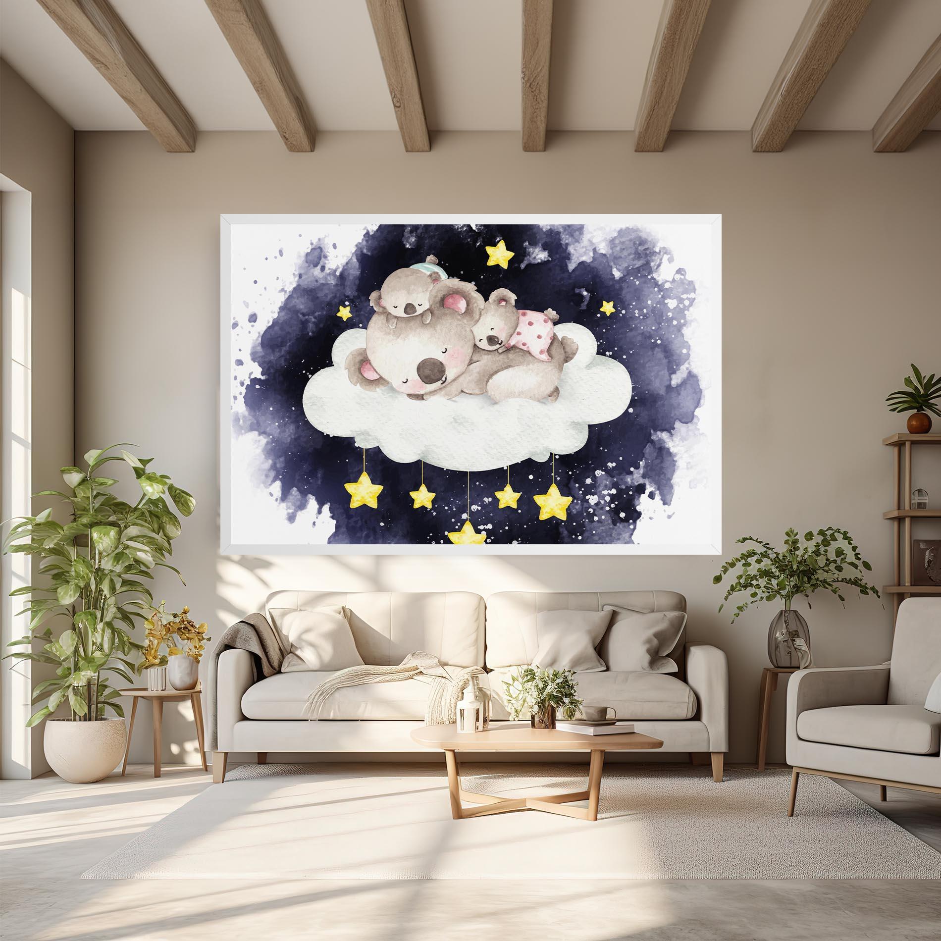Vászonkép Baby Koala Sleeping mockup 6