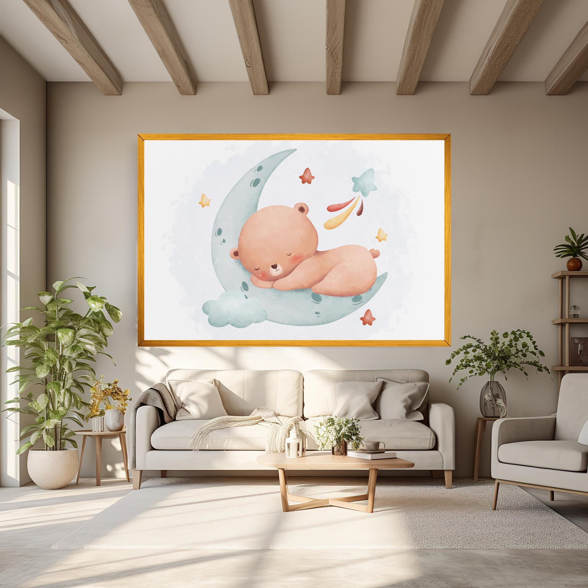 Vászonkép Blue Moon Bear mockup 6