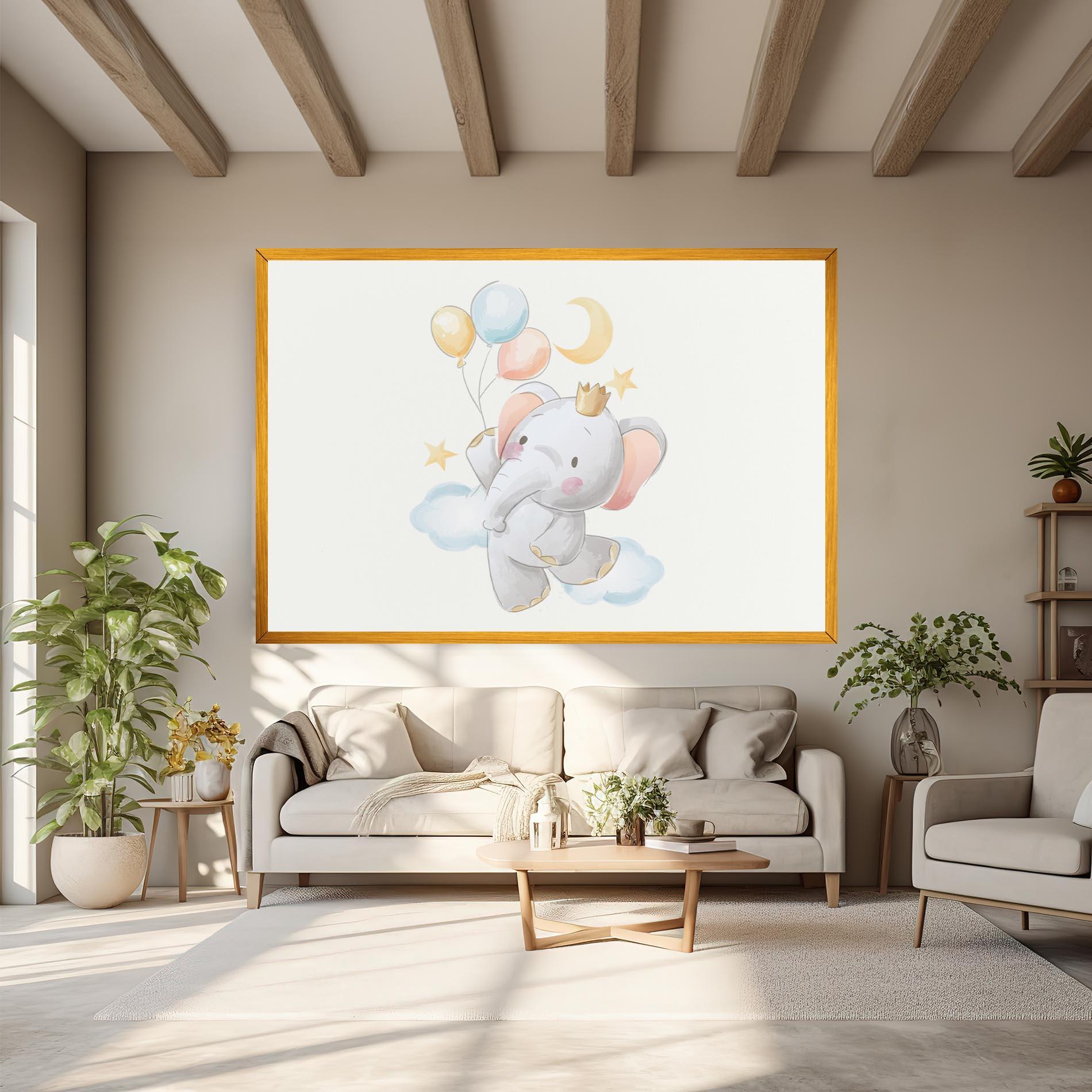 Vászonkép Elephant Flying mockup 6
