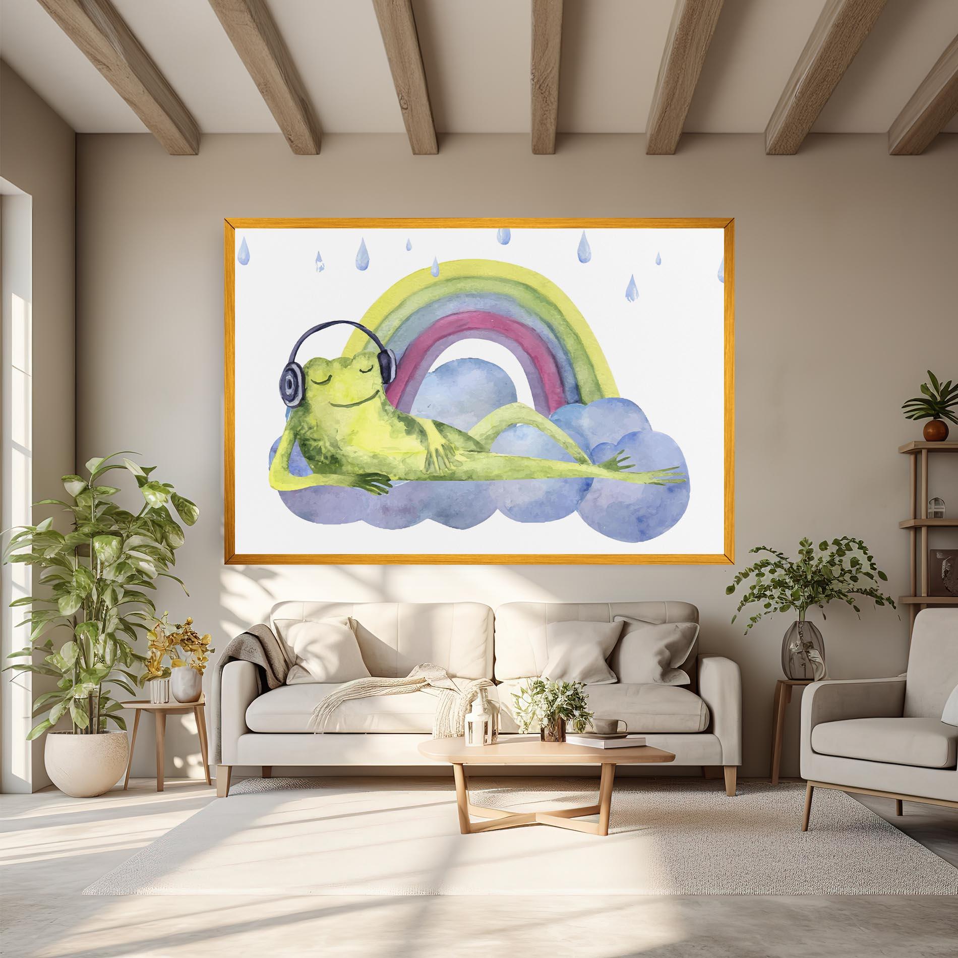 Vászonkép Rainbow Frog mockup 6