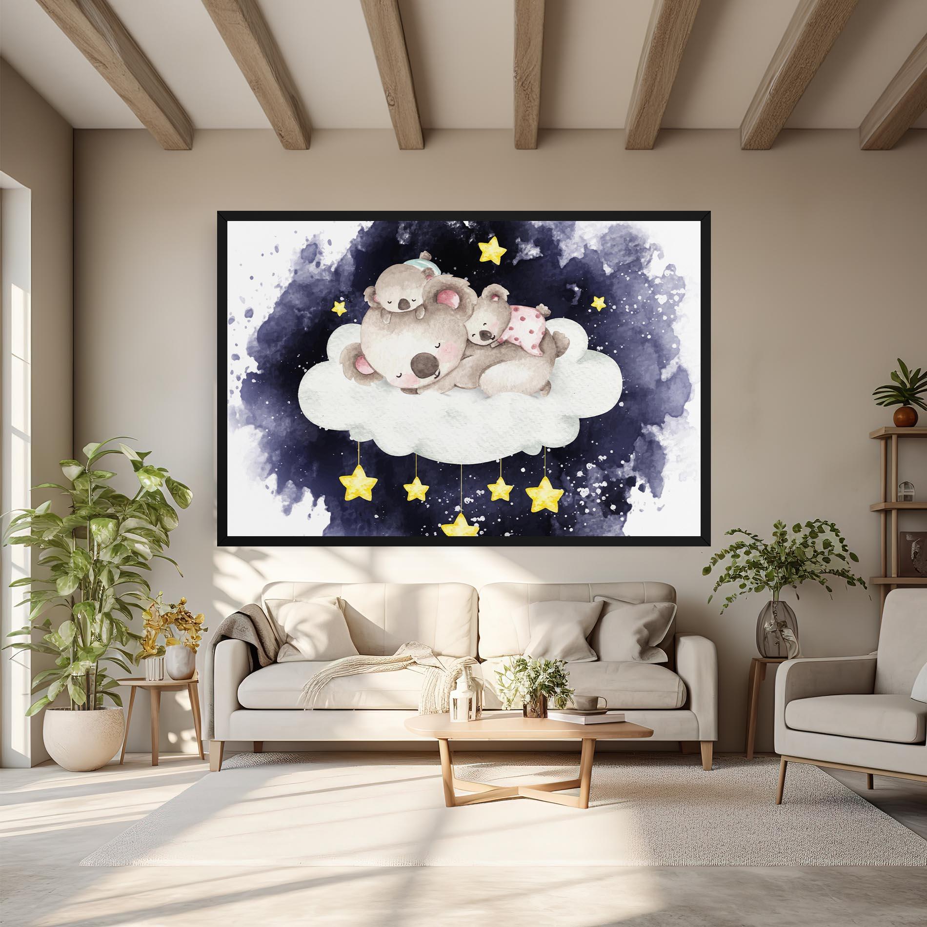 Vászonkép Baby Koala Sleeping mockup 6