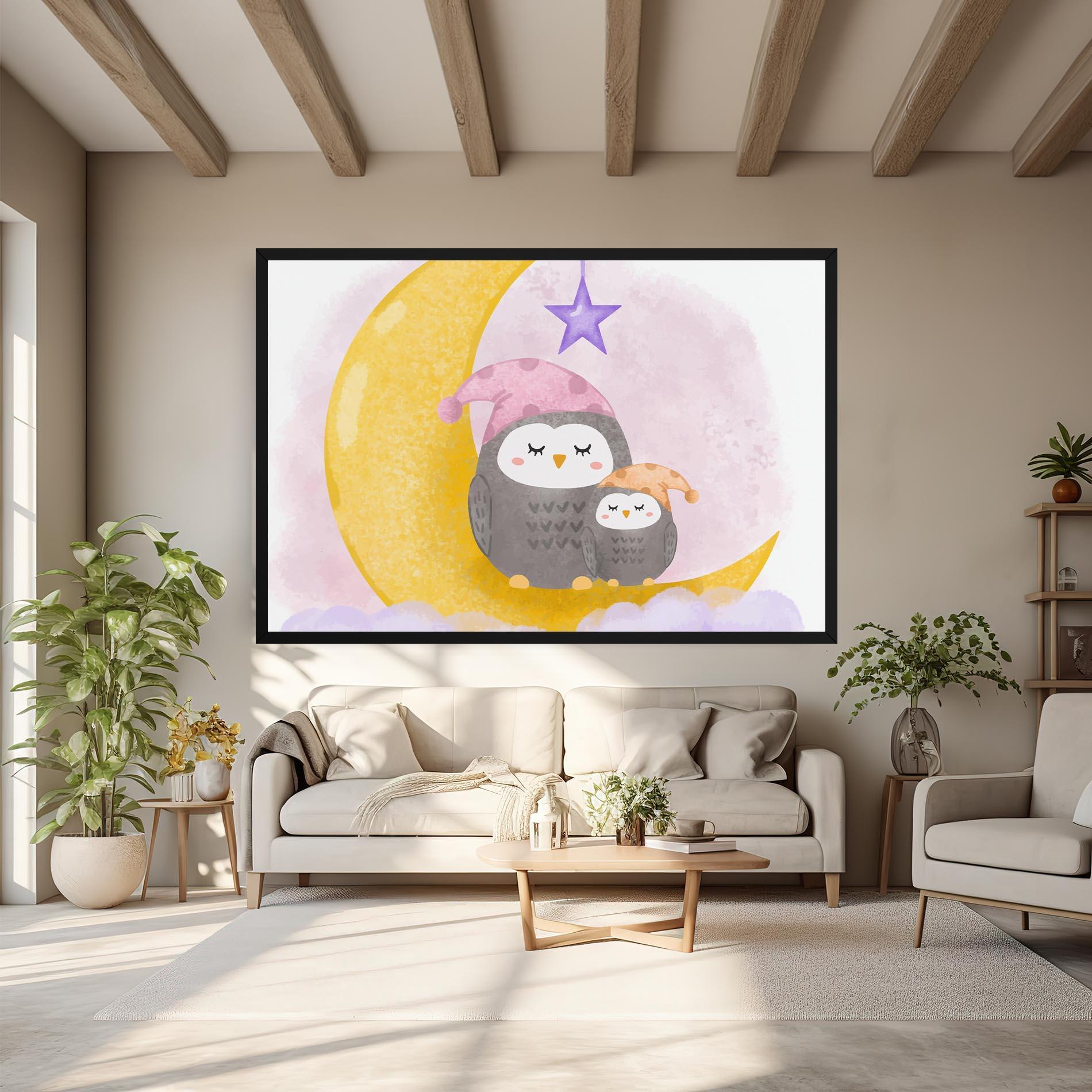 Vászonkép Baby Owl mockup 6