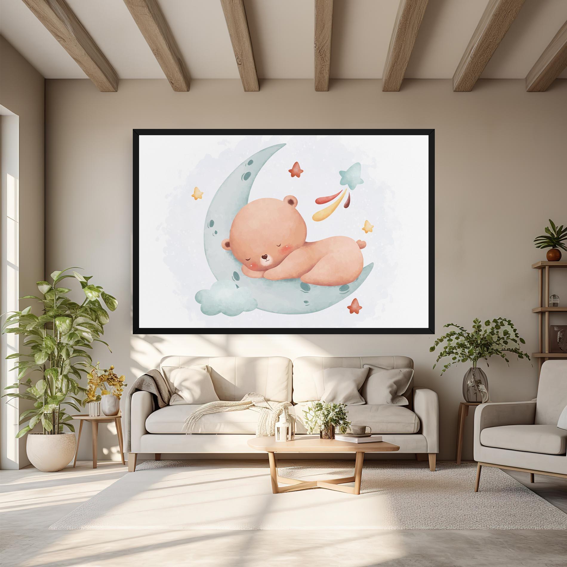 Vászonkép Blue Moon Bear mockup 6