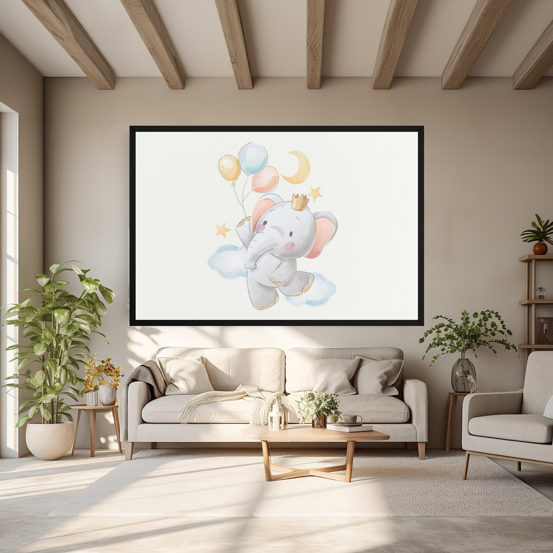Vászonkép Elephant Flying mockup 6