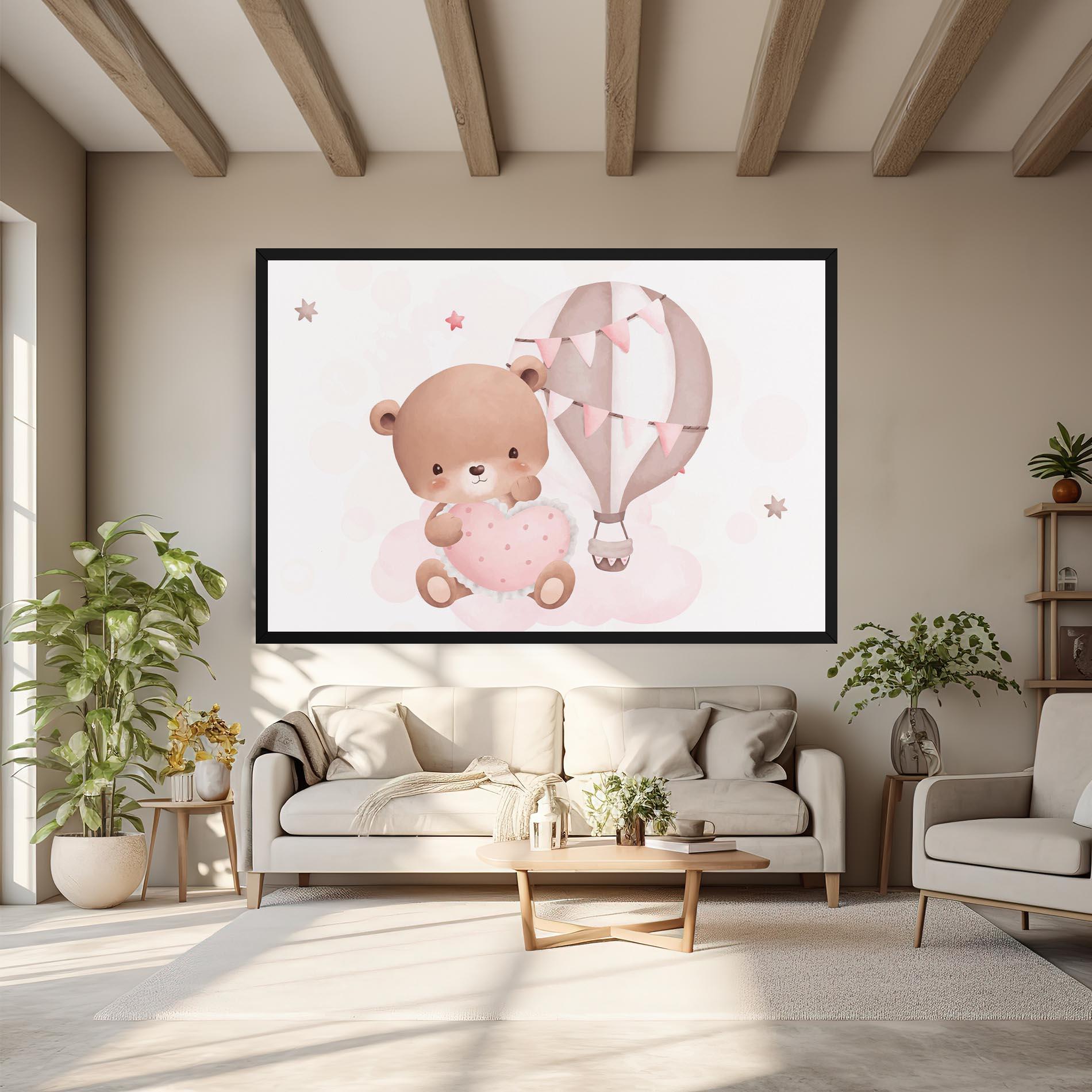 Vászonkép Pink Heart Bear mockup 6