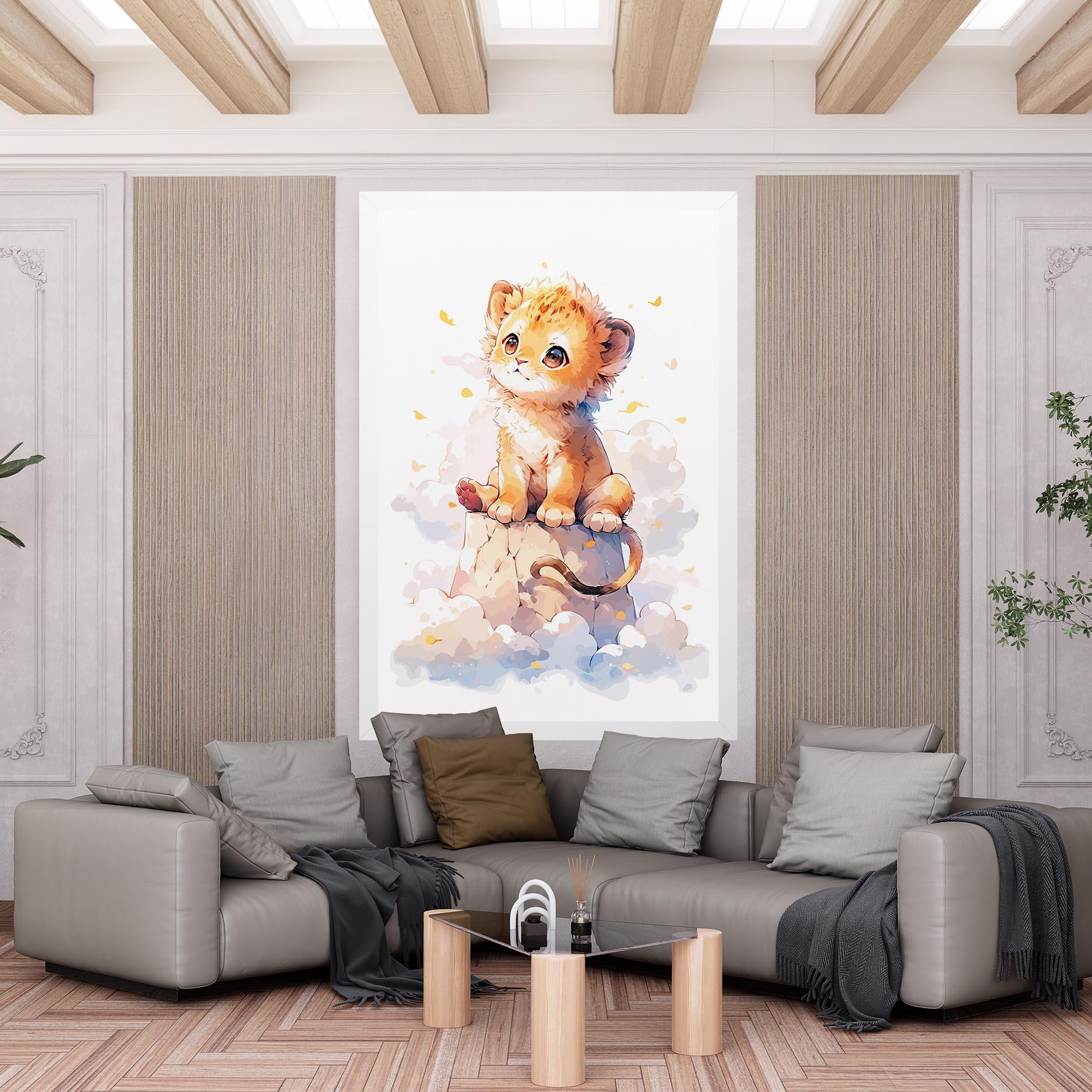 Vászonkép Cute Cloud Lion mockup 6