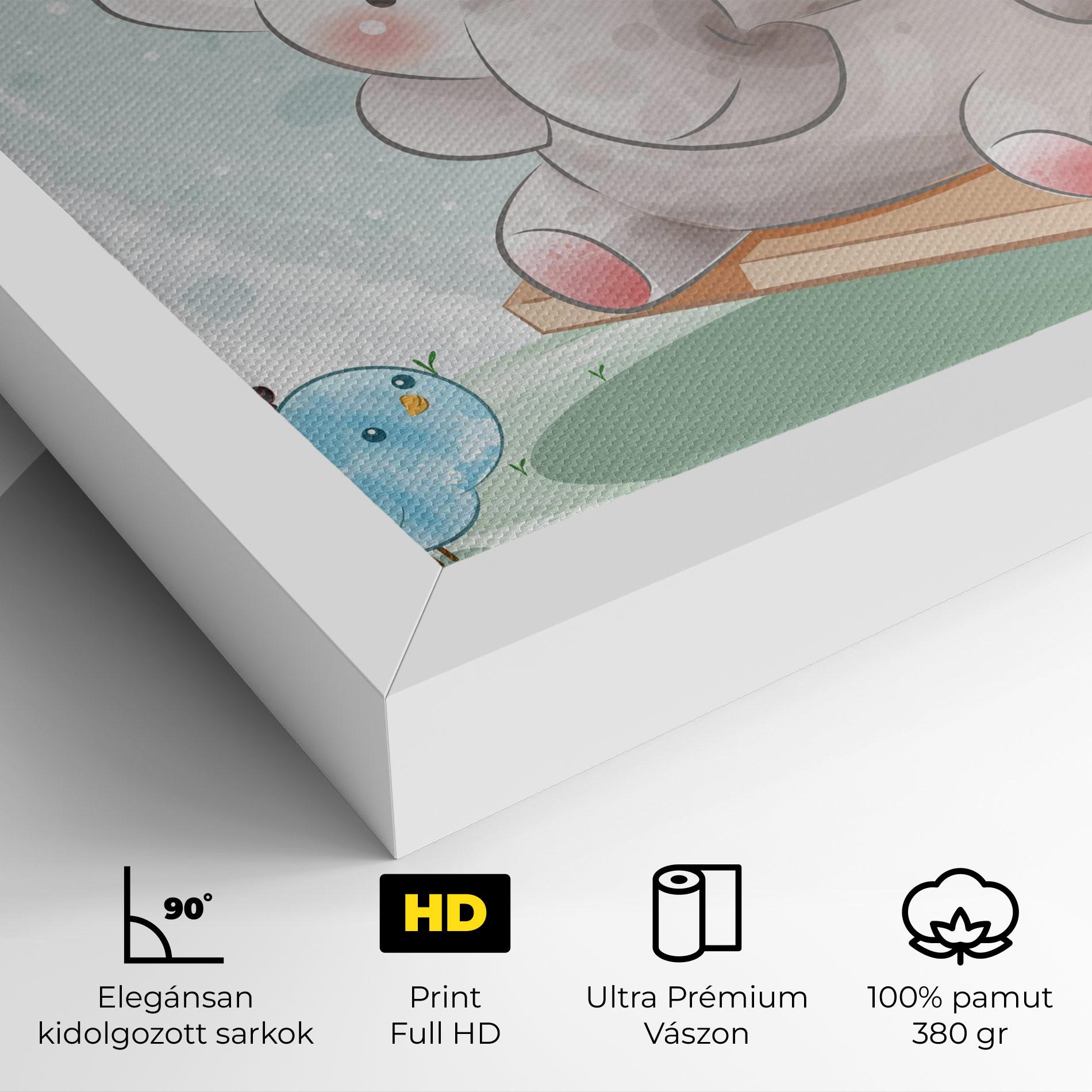 Vászonkép Bird Baby Elephant mockup 4