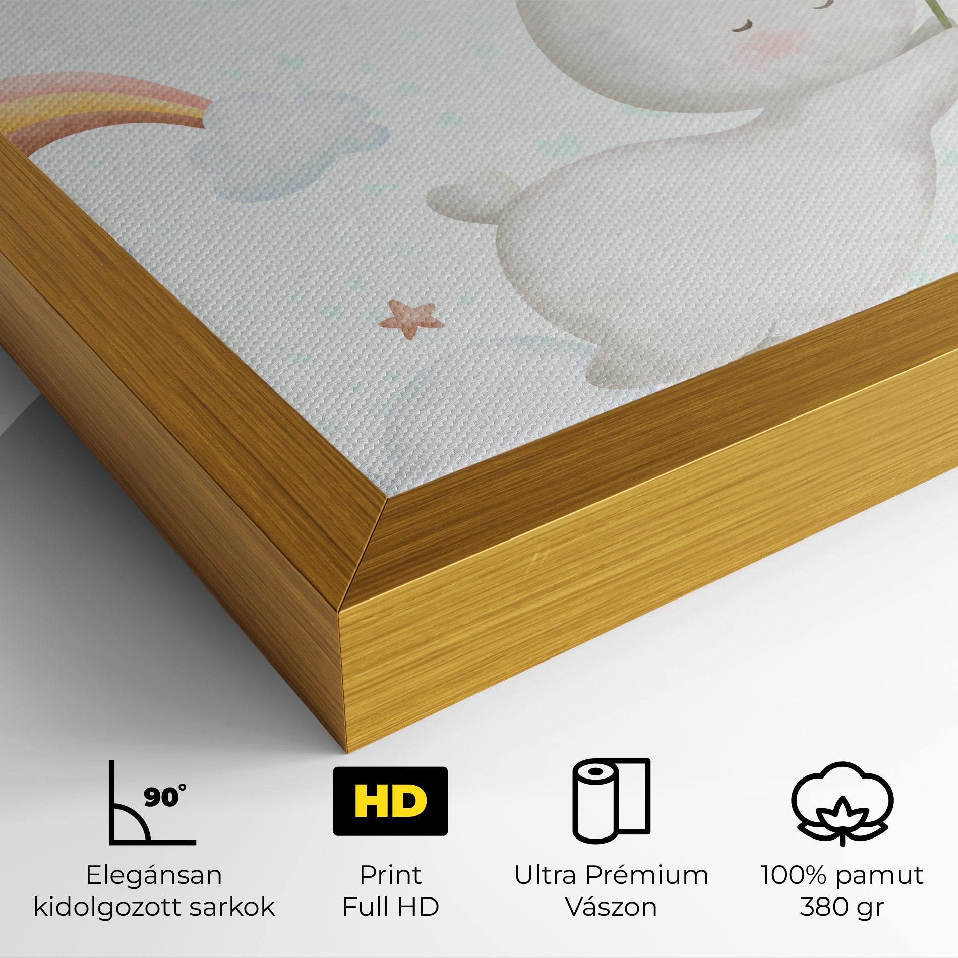 Vászonkép Spring Flower Bunny mockup 4