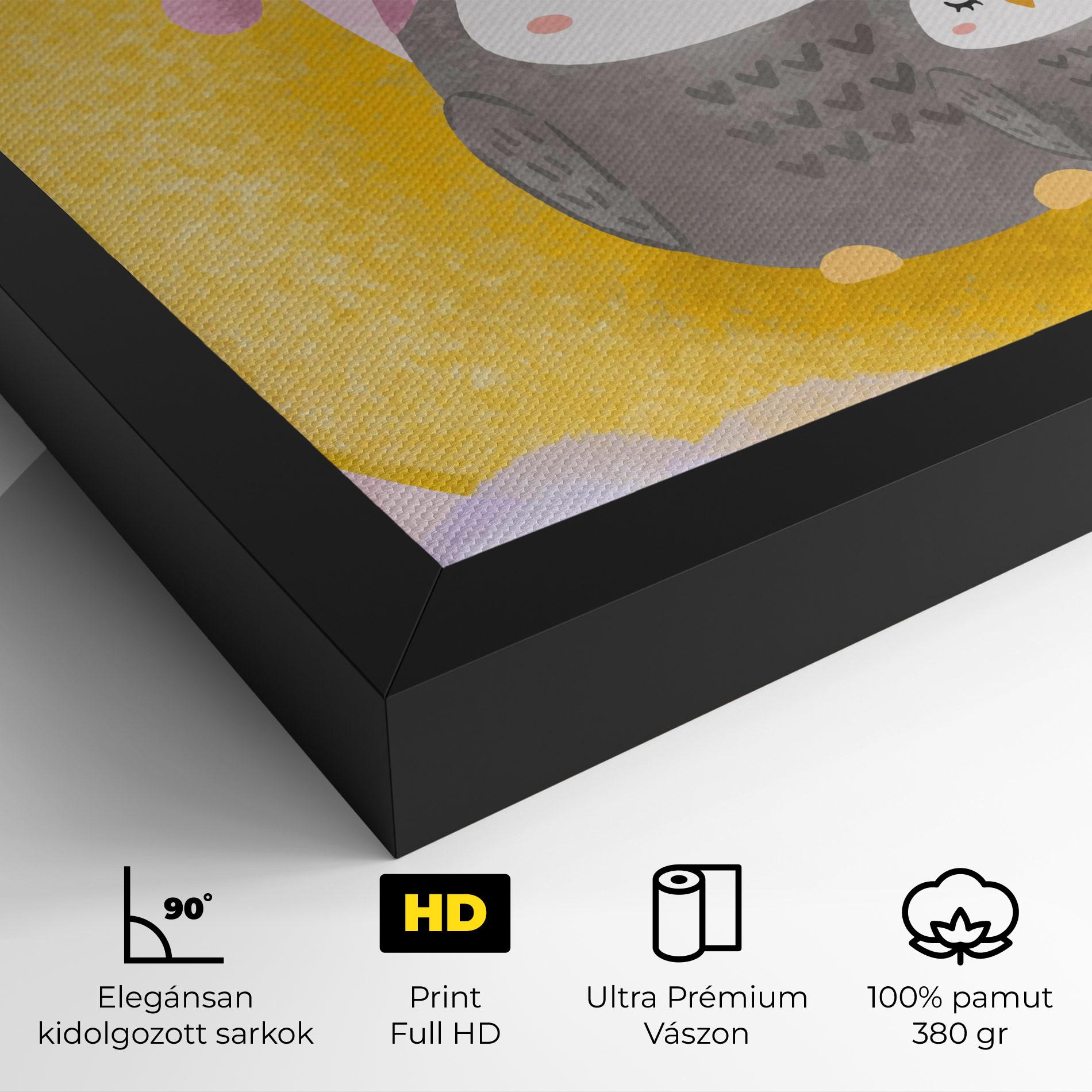 Vászonkép Baby Owl mockup 4