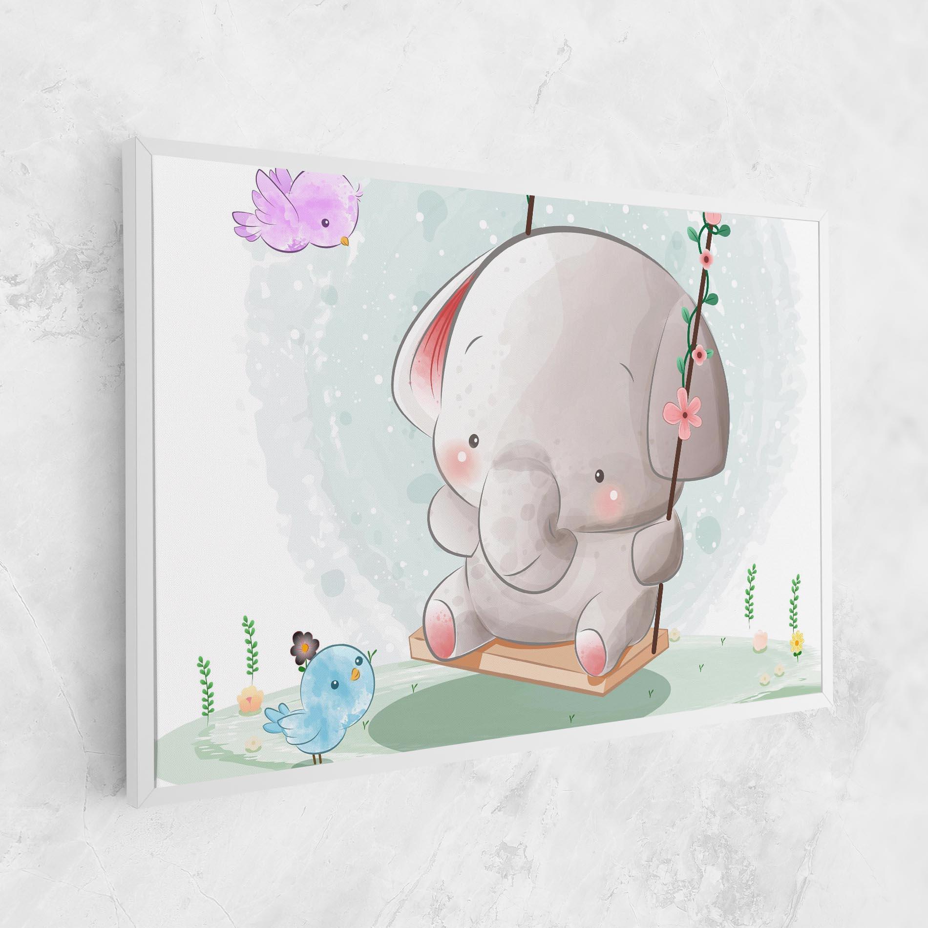 Vászonkép Bird Baby Elephant mockup 1