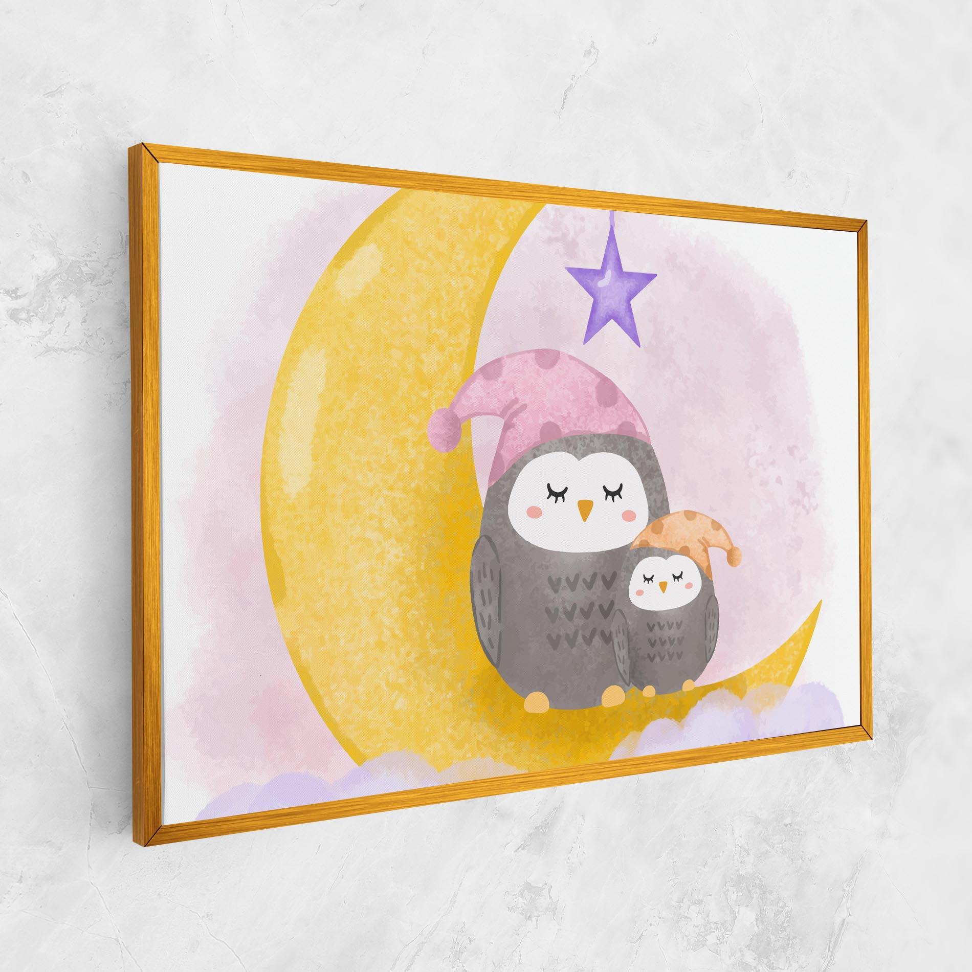 Vászonkép Baby Owl mockup 1