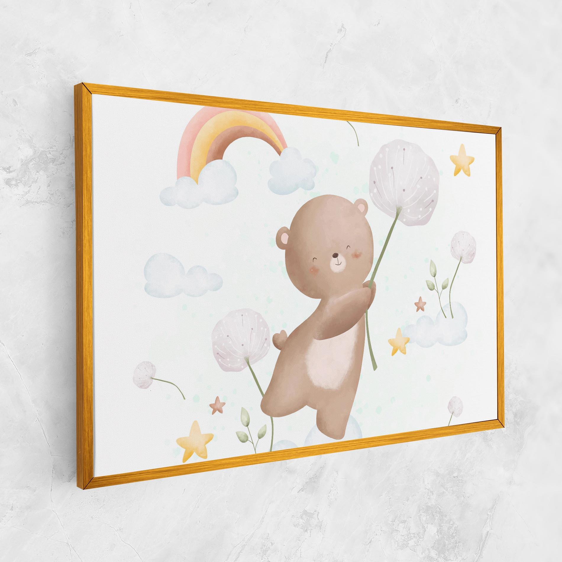 Vászonkép Bear Rainbow Art mockup 1