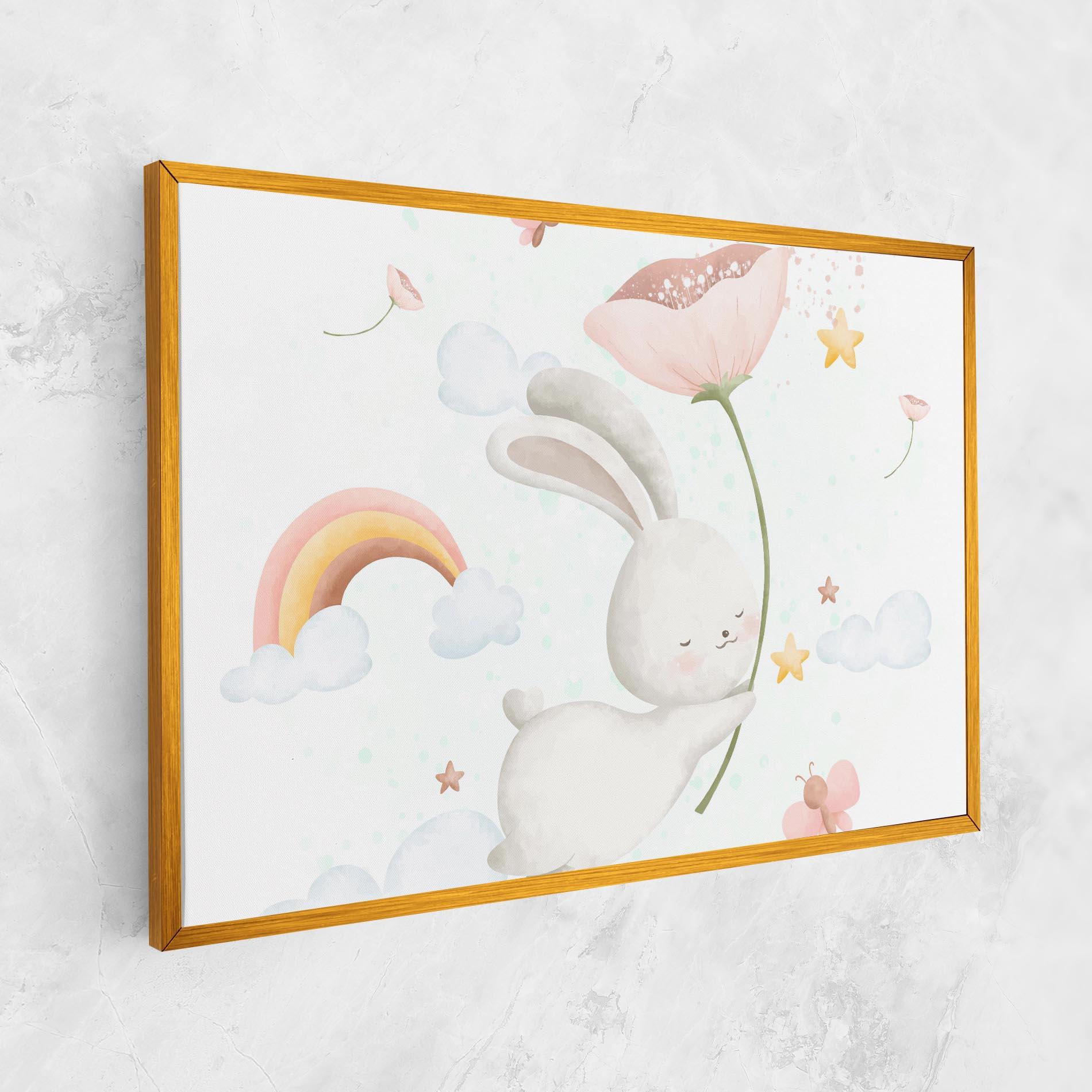 Vászonkép Spring Flower Bunny mockup 1