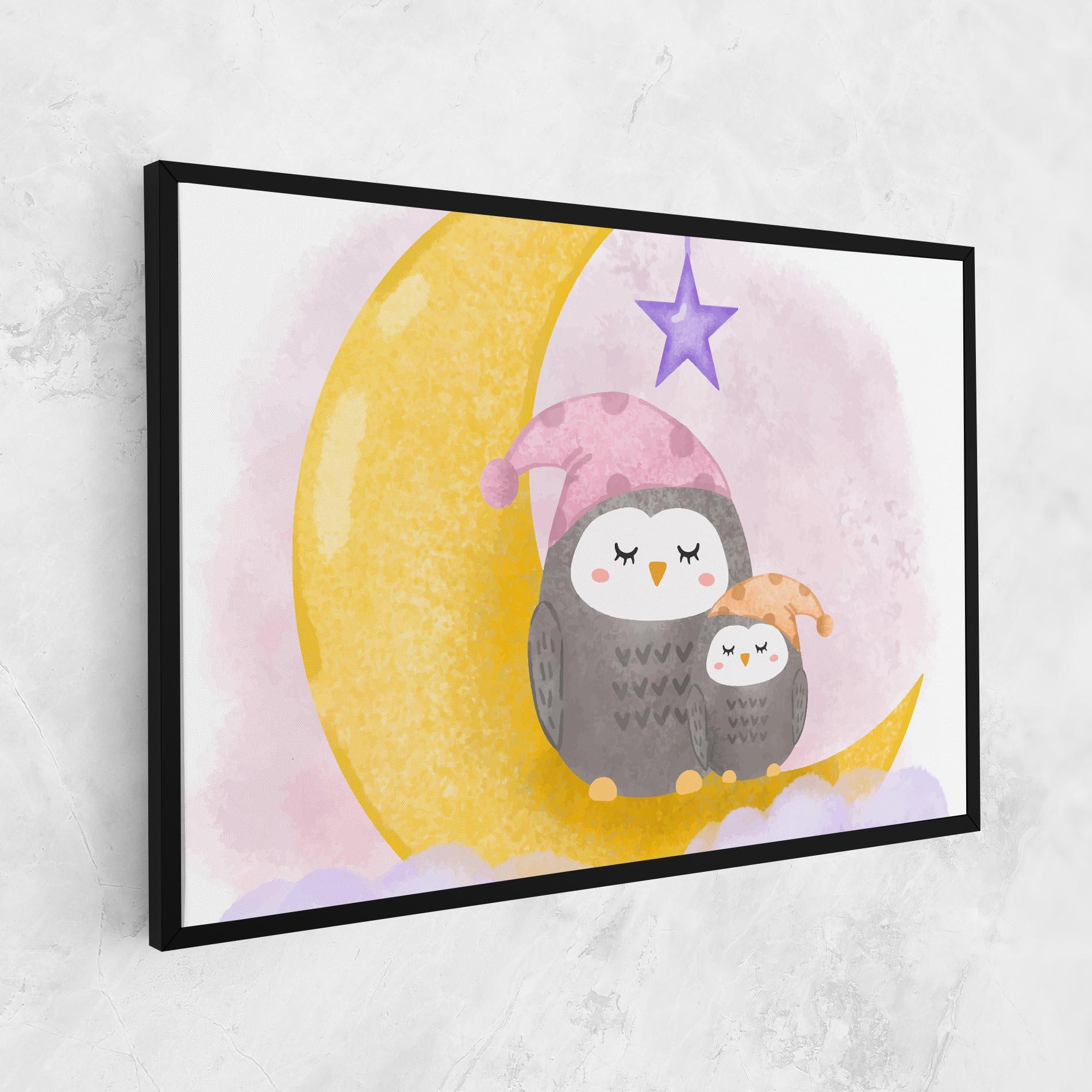 Vászonkép Baby Owl mockup 1