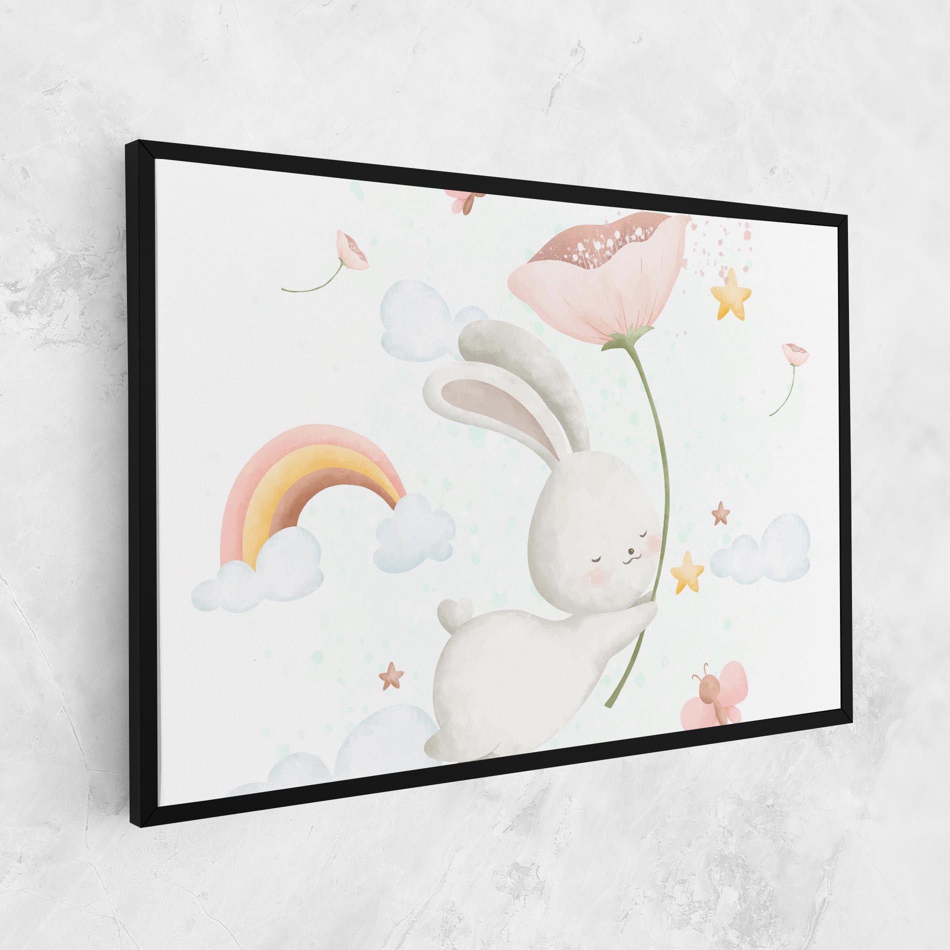 Vászonkép Spring Flower Bunny mockup 1