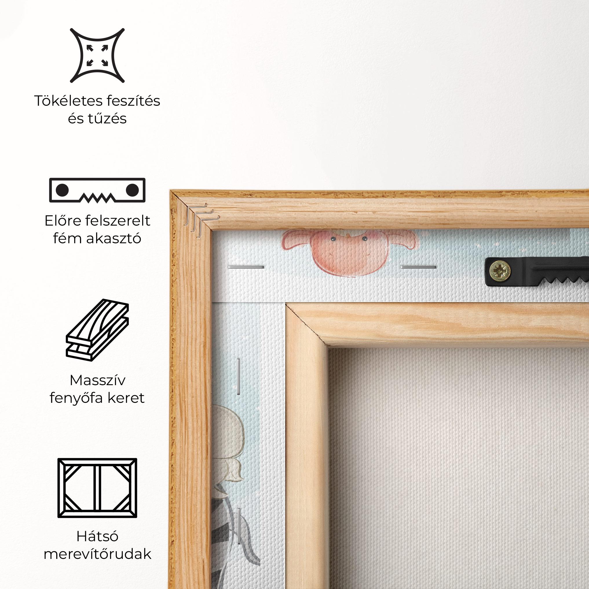 Vászonkép Zebra With Birds mockup 5