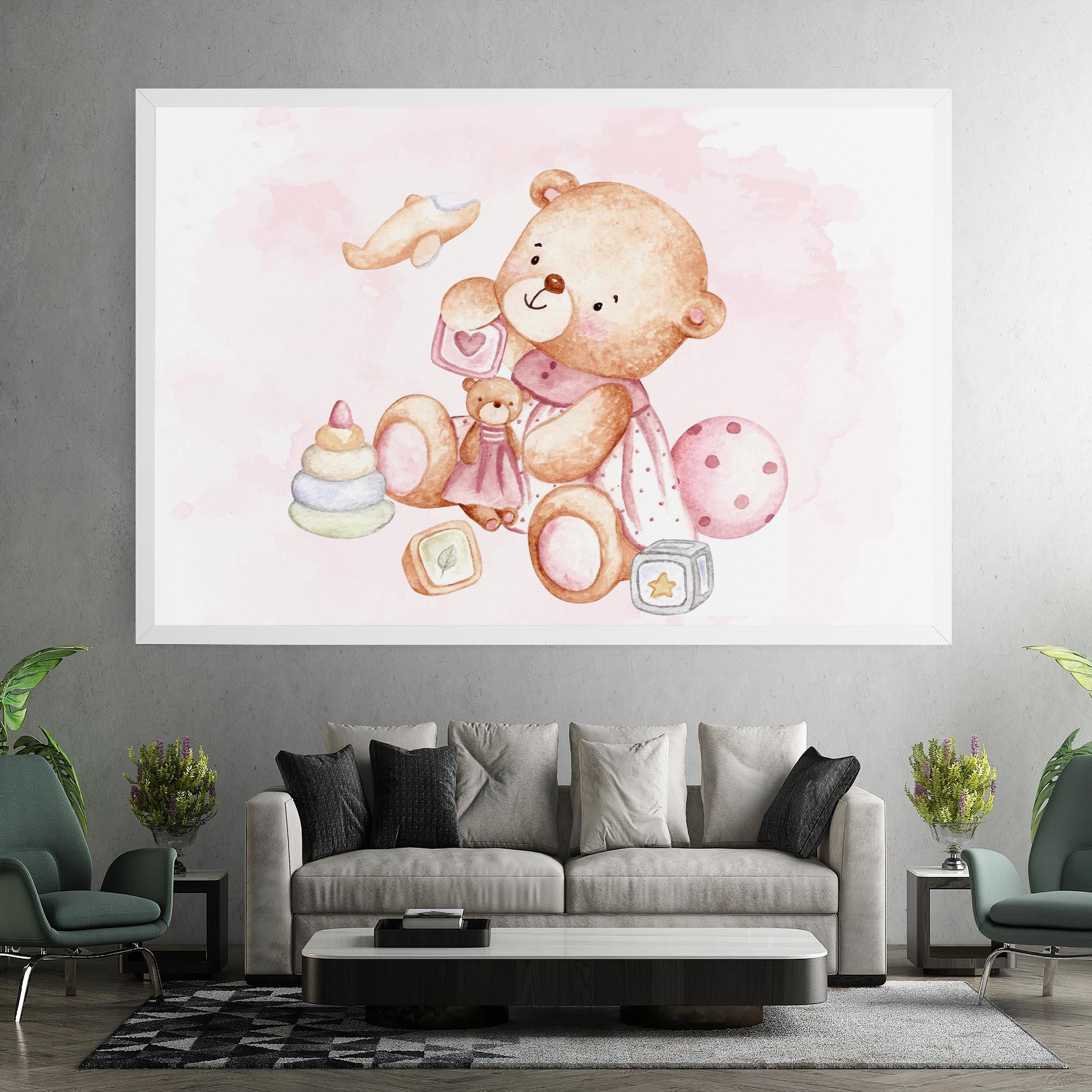Vászonkép Bear With Toys mockup 7