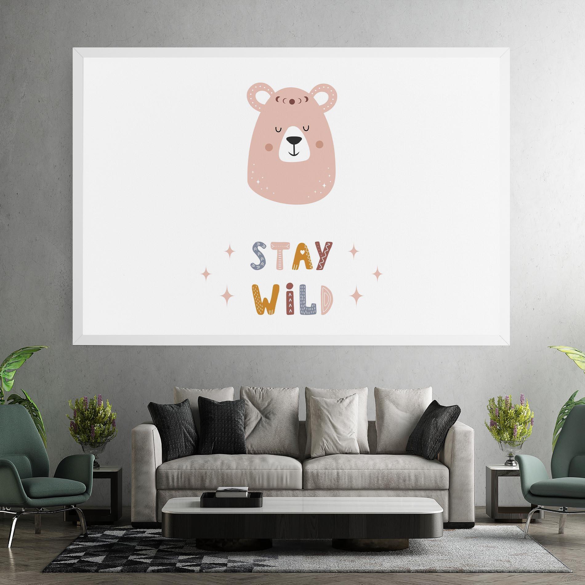 Vászonkép Brave Bear mockup 7