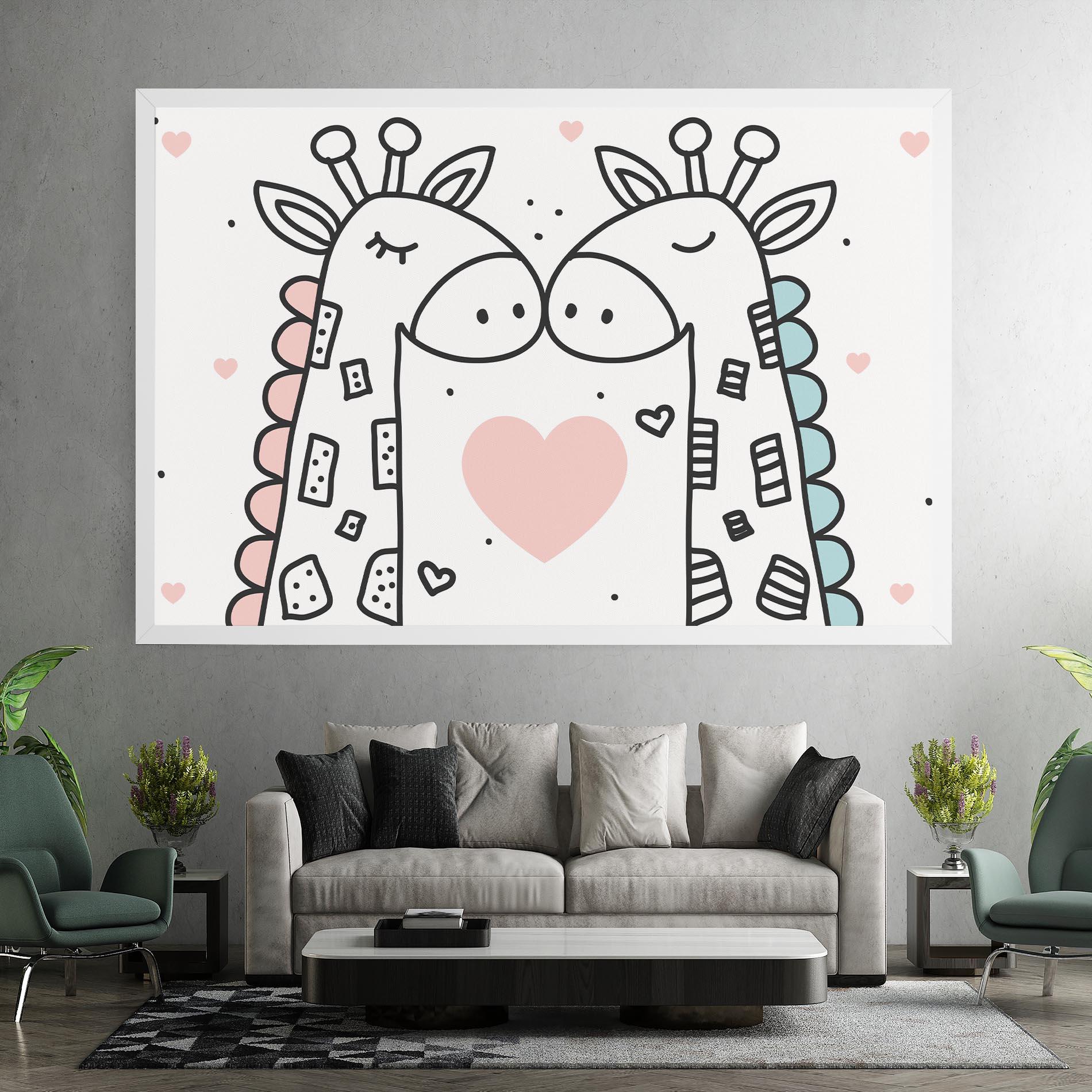Vászonkép Giraffe Couple mockup 7