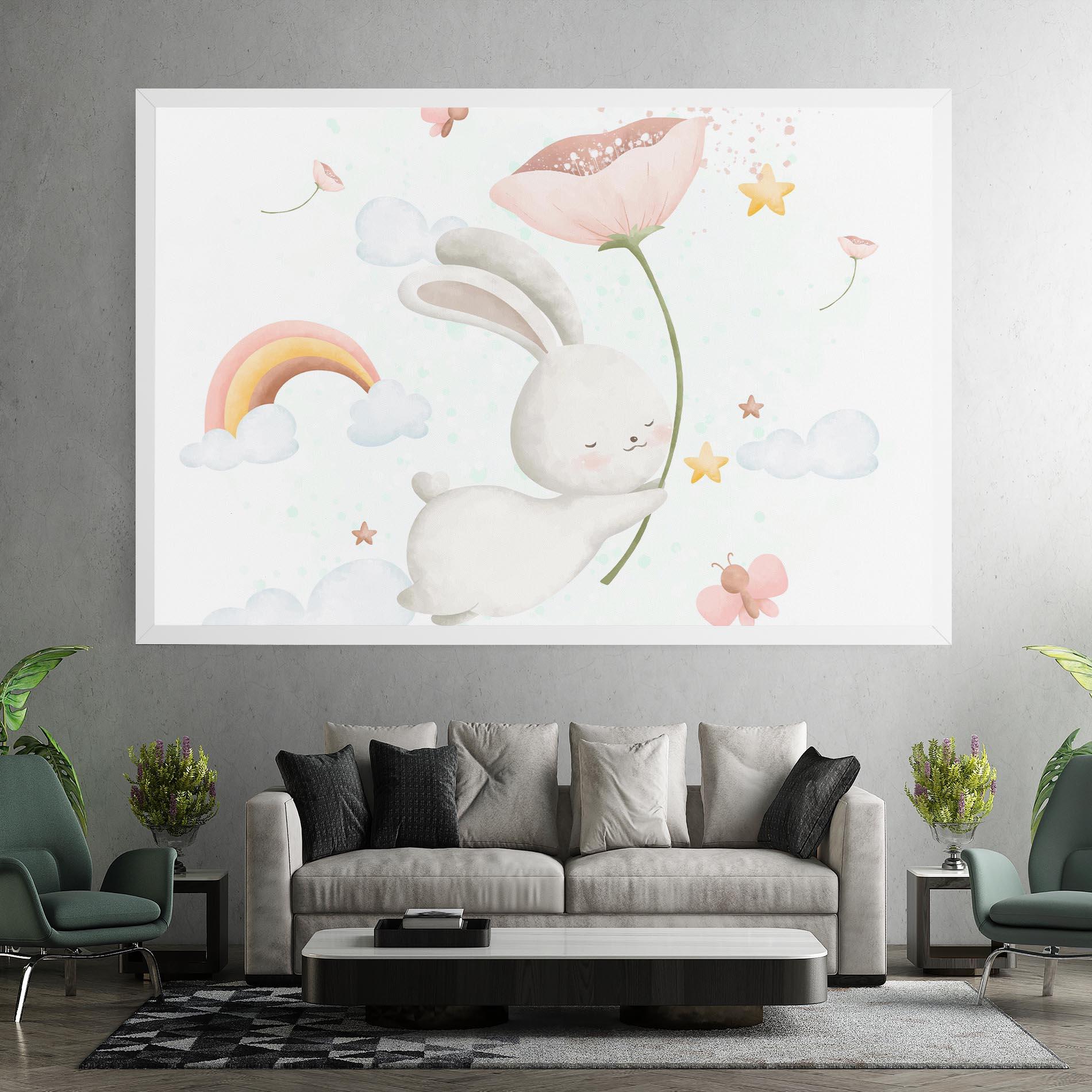Vászonkép Spring Flower Bunny mockup 7