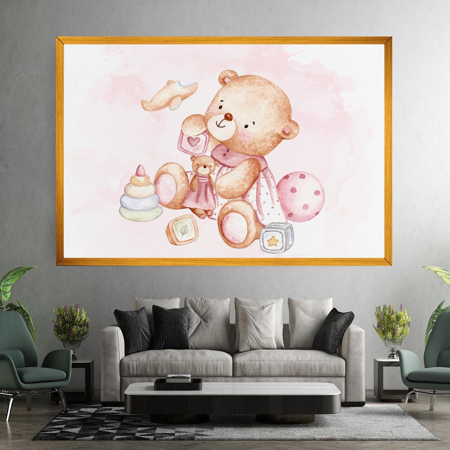 Vászonkép Bear With Toys mockup 7