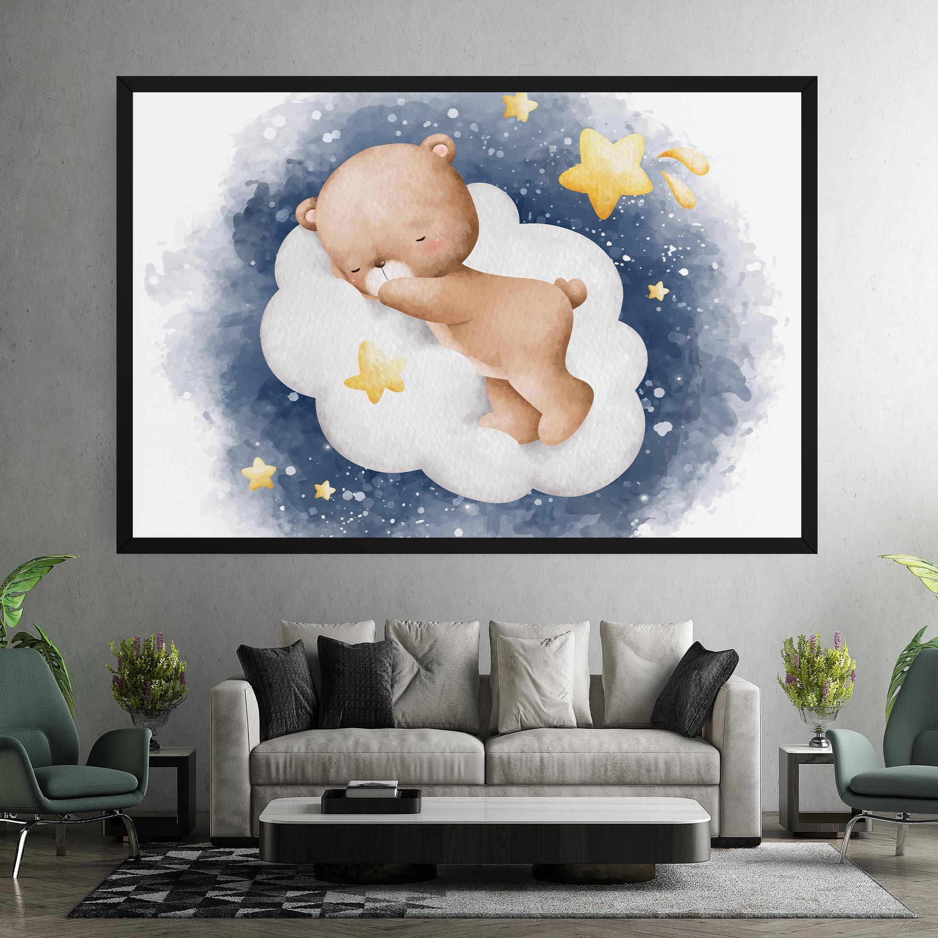 Vászonkép Bear Cloud Sleep mockup 7