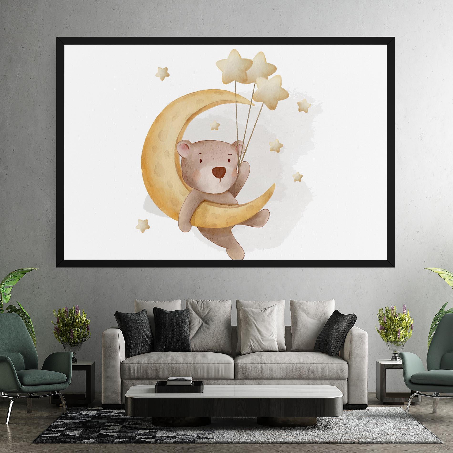 Vászonkép Bear Moon mockup 7