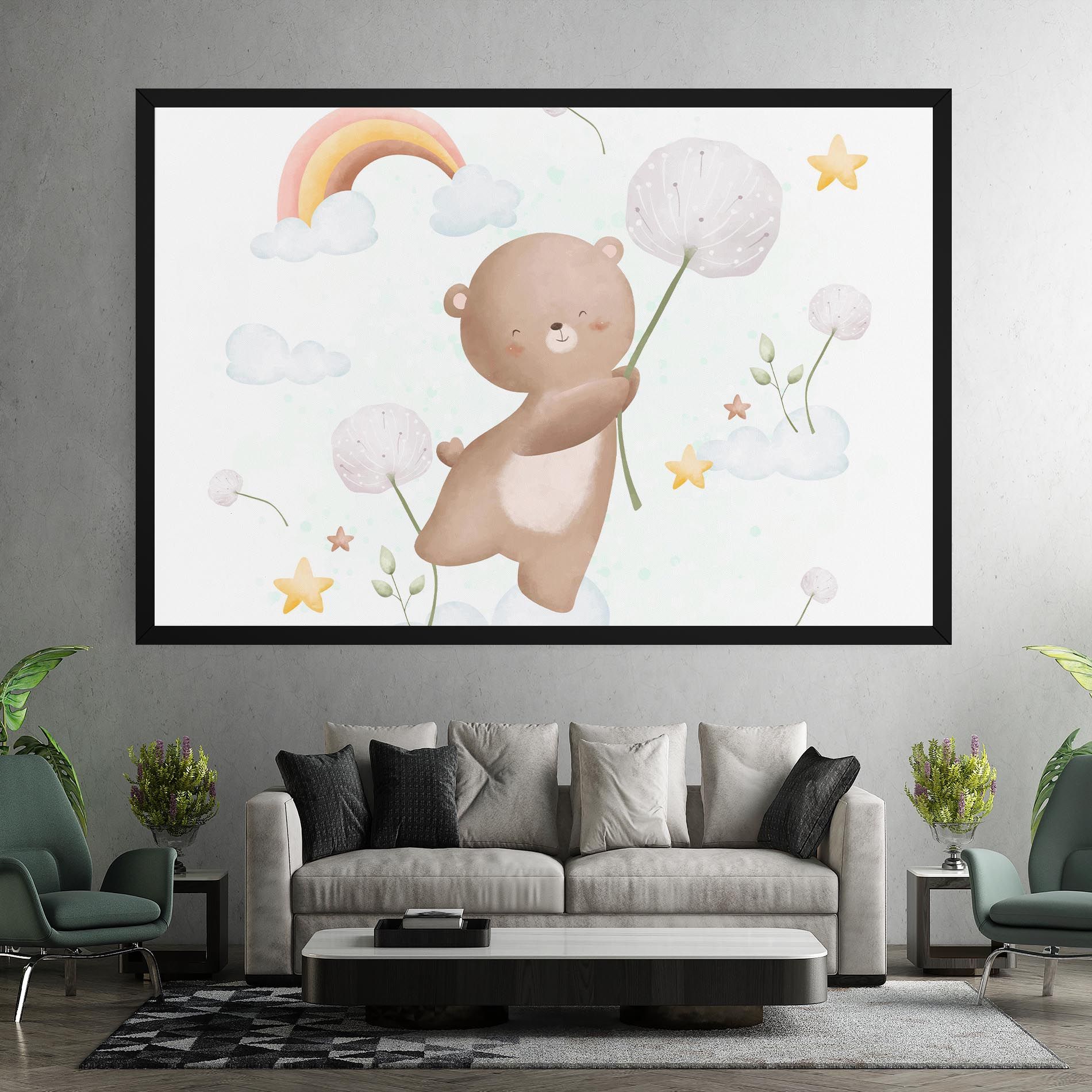 Bear Rainbow Art mockup 7