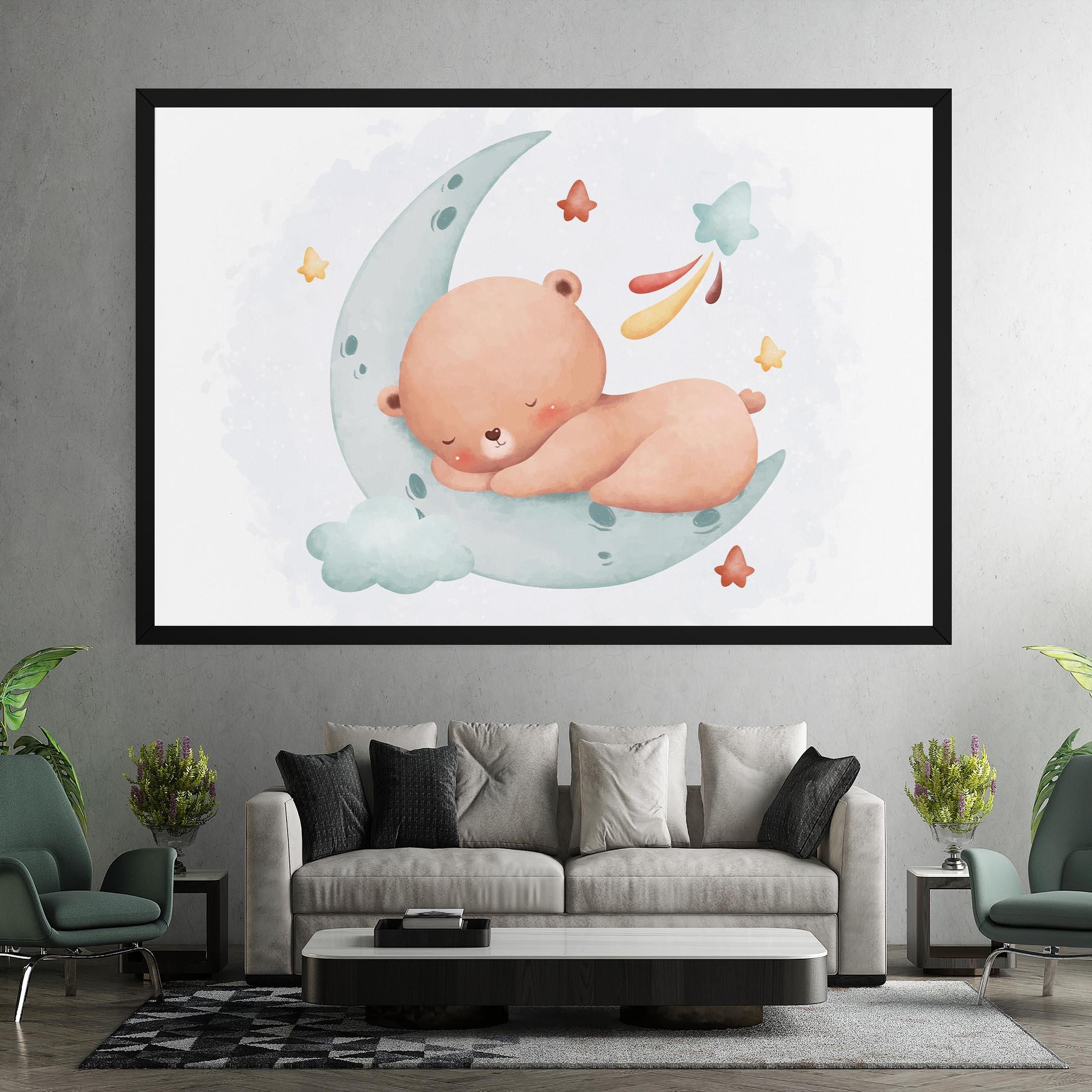 Vászonkép Blue Moon Bear mockup 7