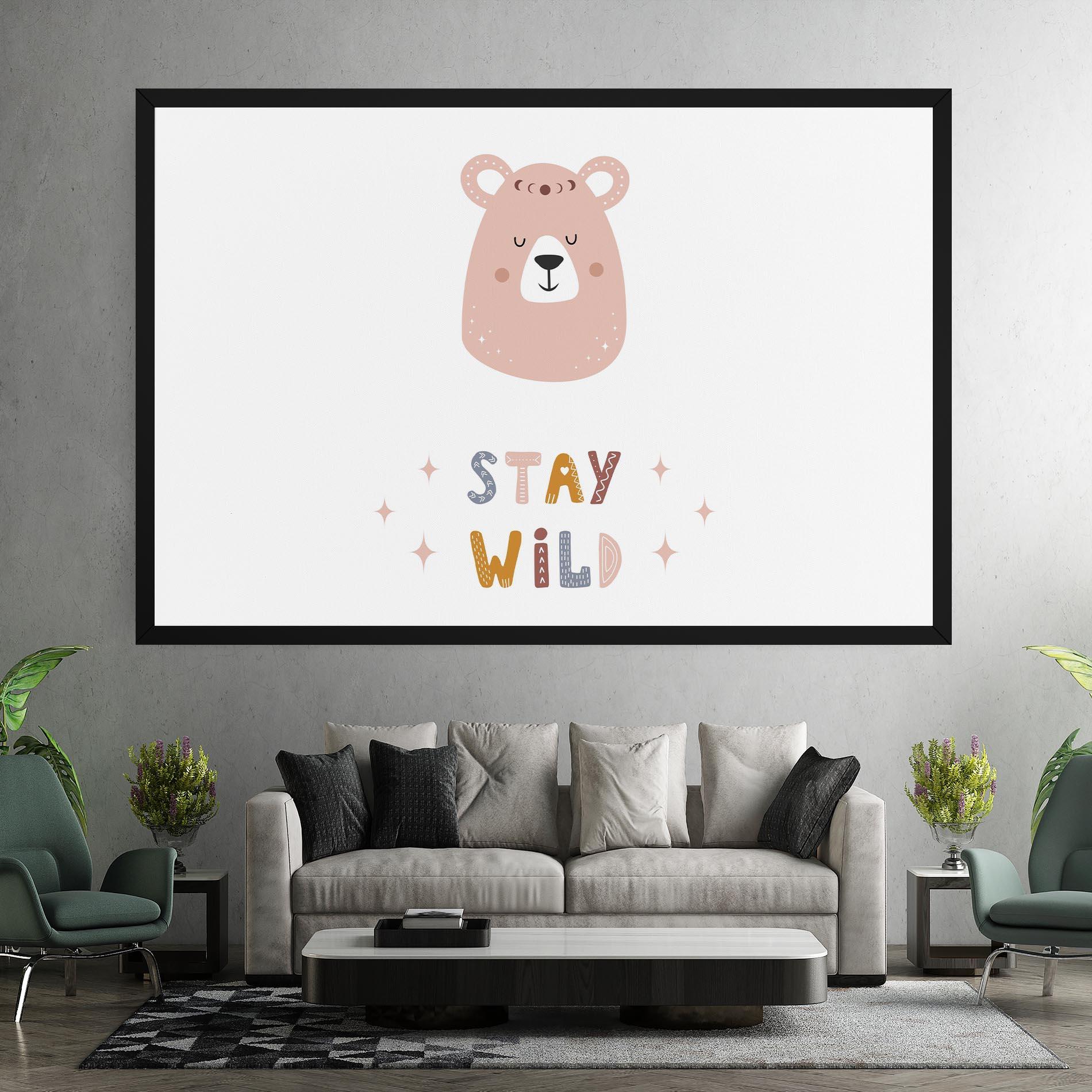 Vászonkép Brave Bear mockup 7