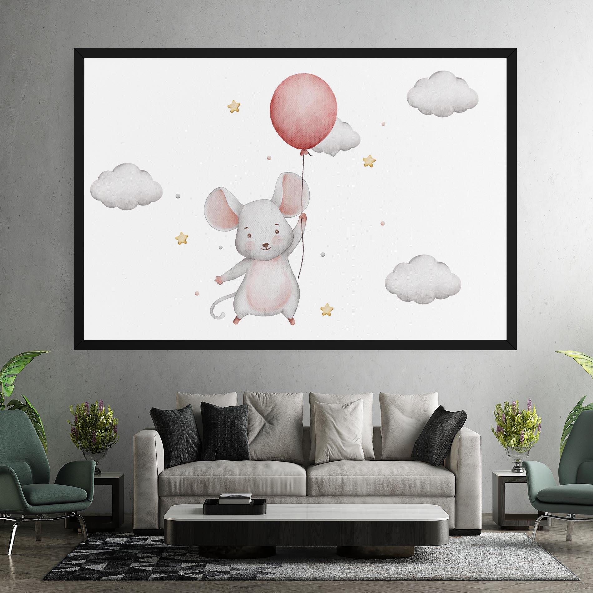 Vászonkép Mouse Balloon mockup 7