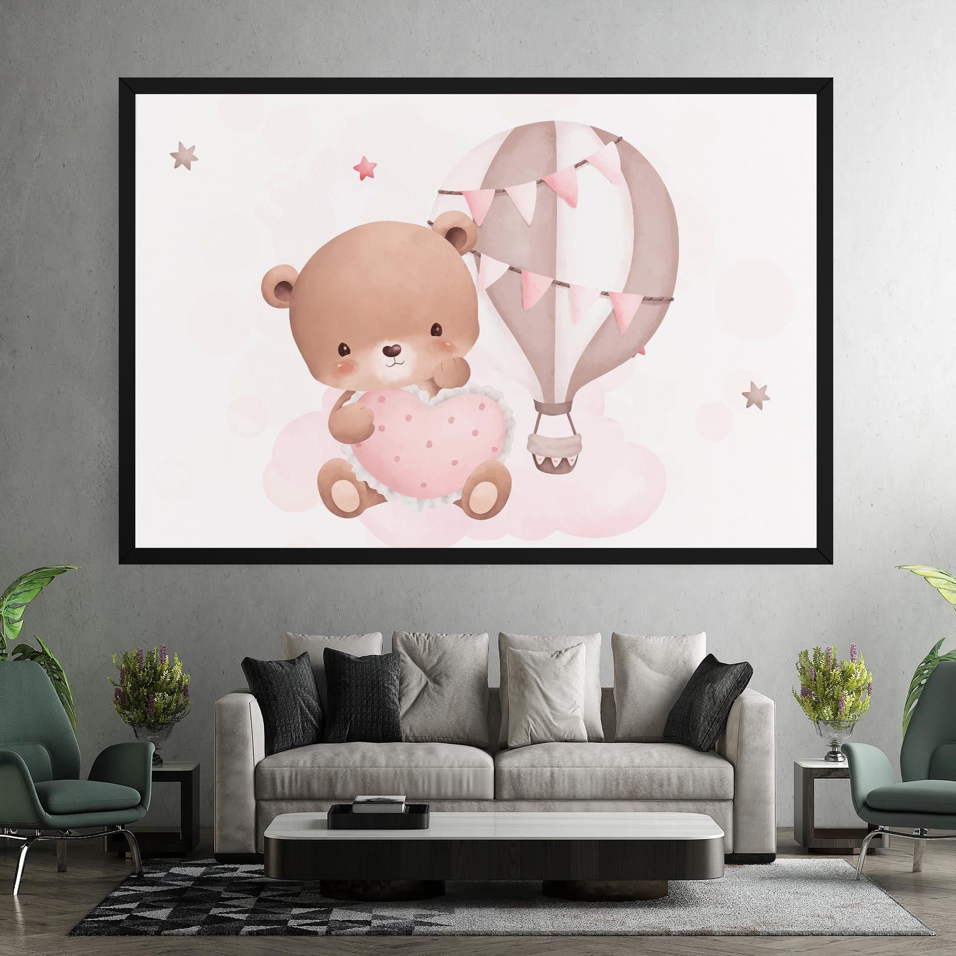Vászonkép Pink Heart Bear mockup 7