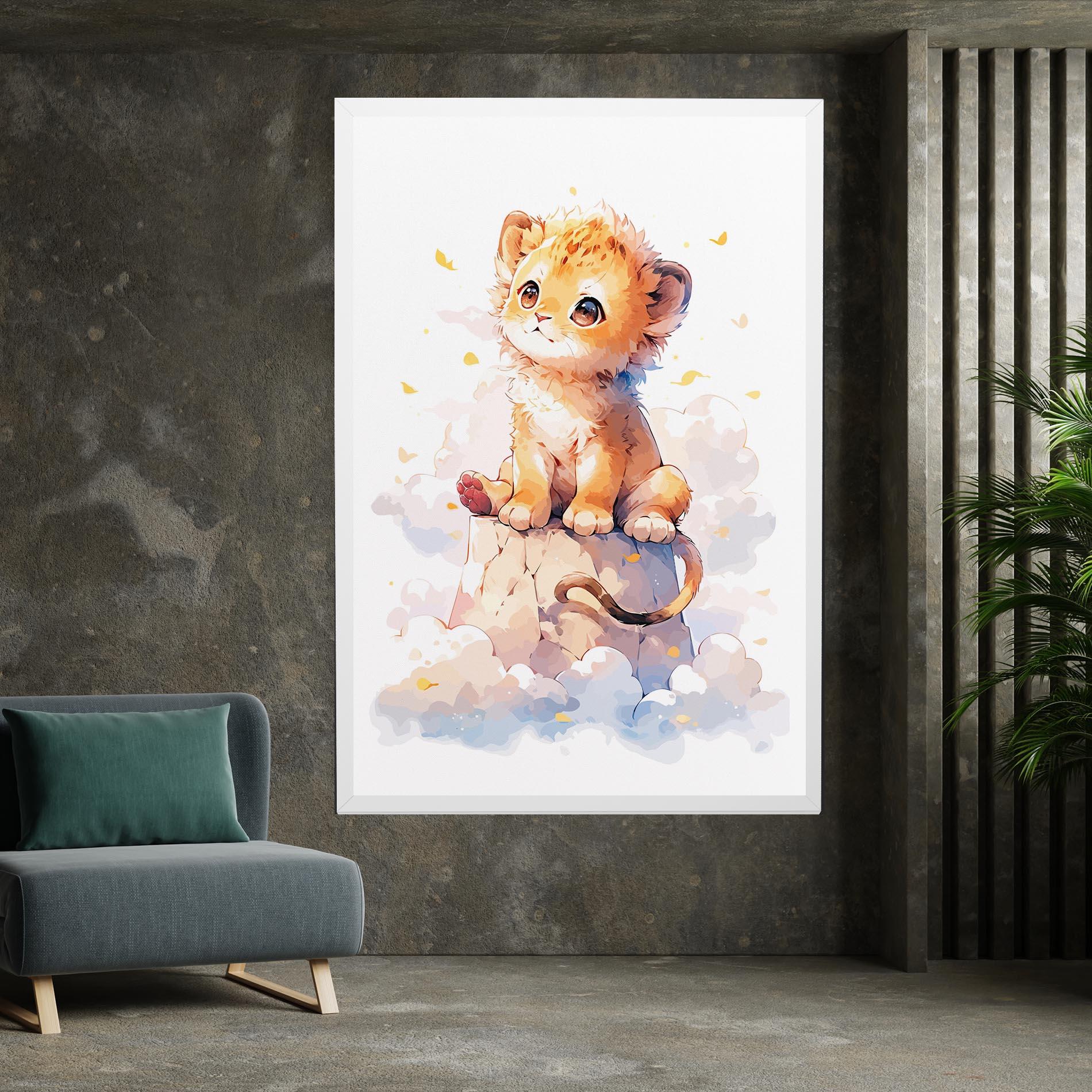 Vászonkép Cute Cloud Lion mockup 7