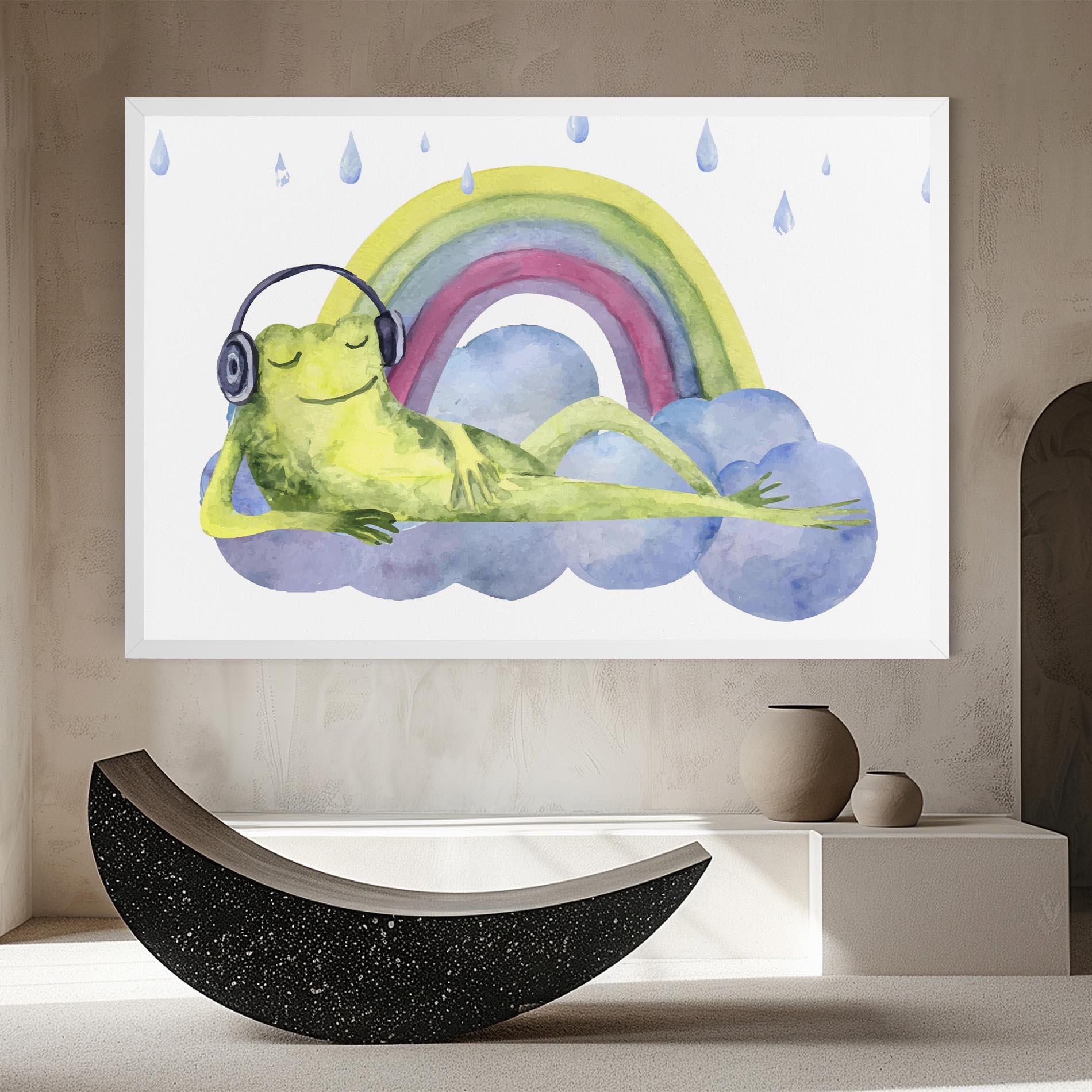 Vászonkép Rainbow Frog mockup 8