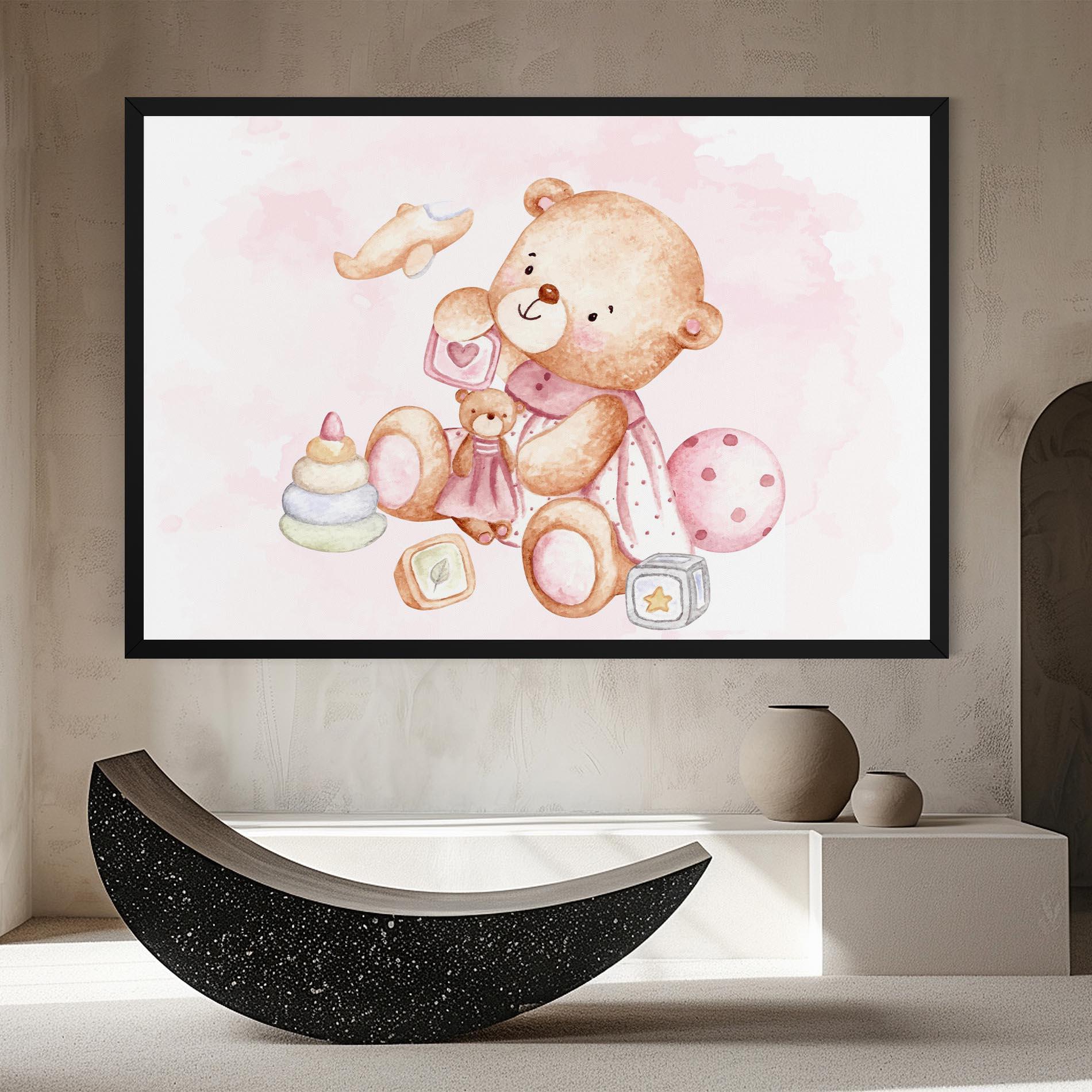 Vászonkép Bear With Toys mockup 8