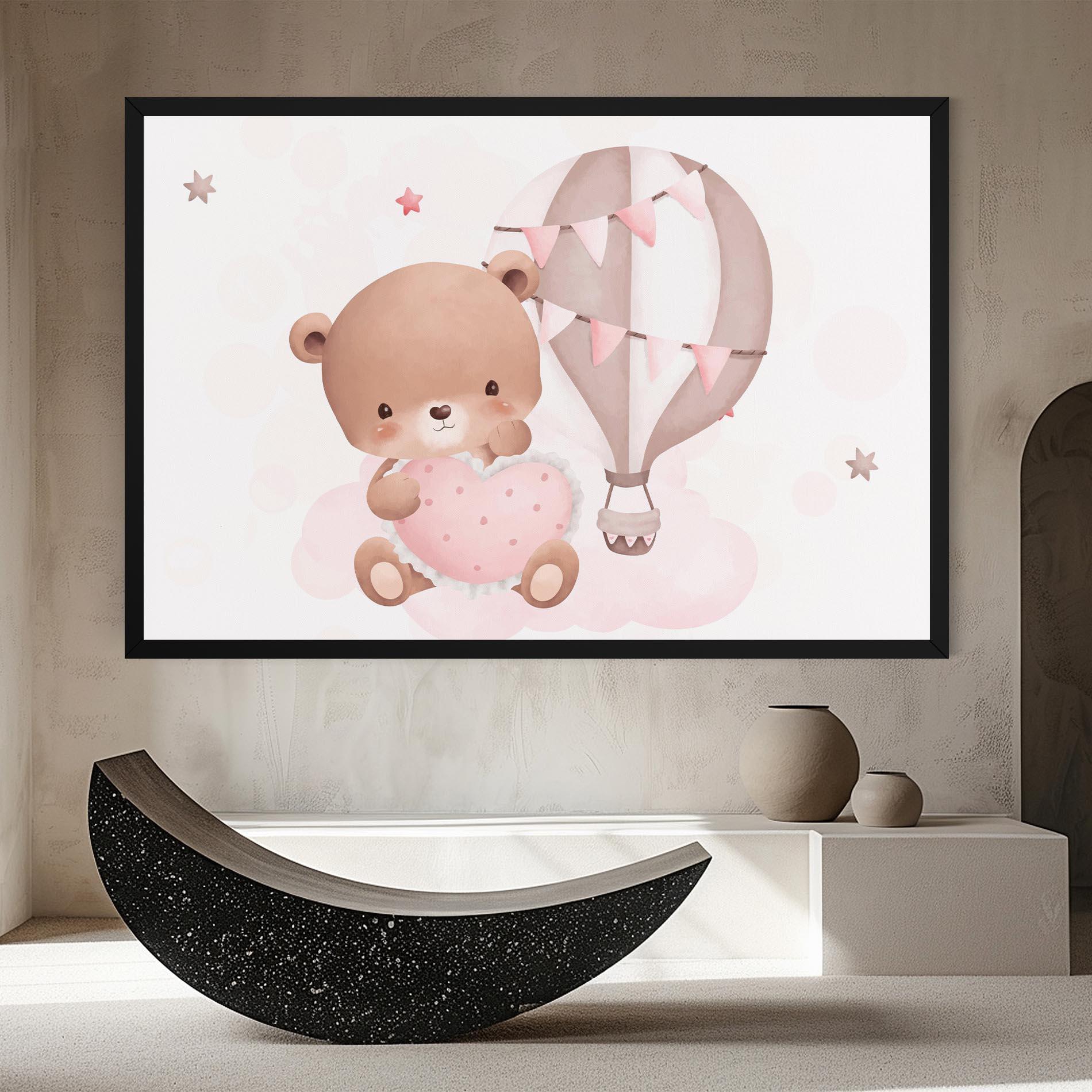 Vászonkép Pink Heart Bear mockup 8