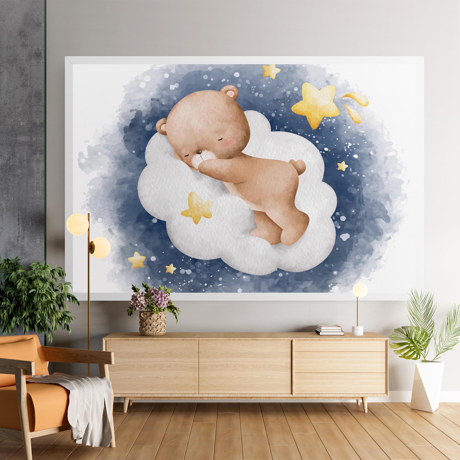 Vászonkép Bear Cloud Sleep mockup 9