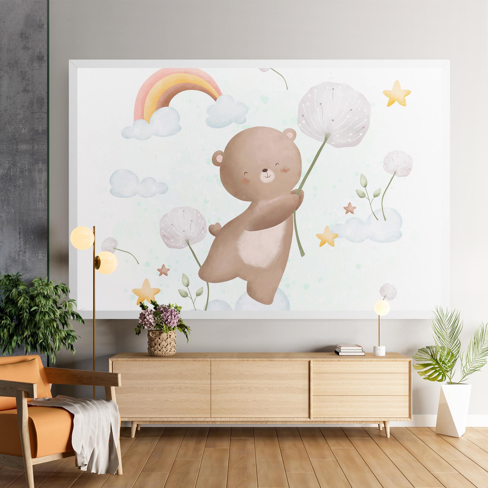 Vászonkép Bear Rainbow Art mockup 9