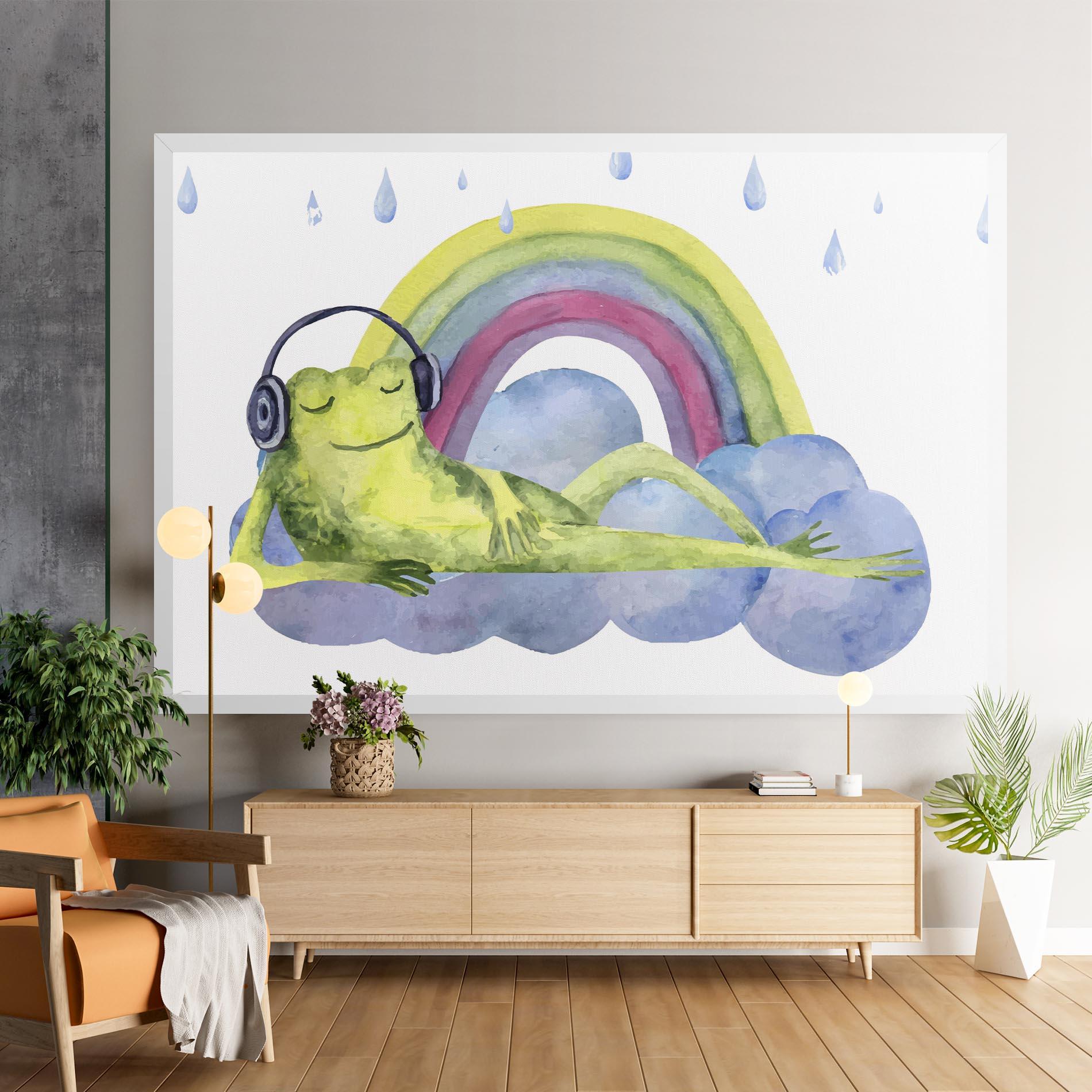 Vászonkép Rainbow Frog mockup 9
