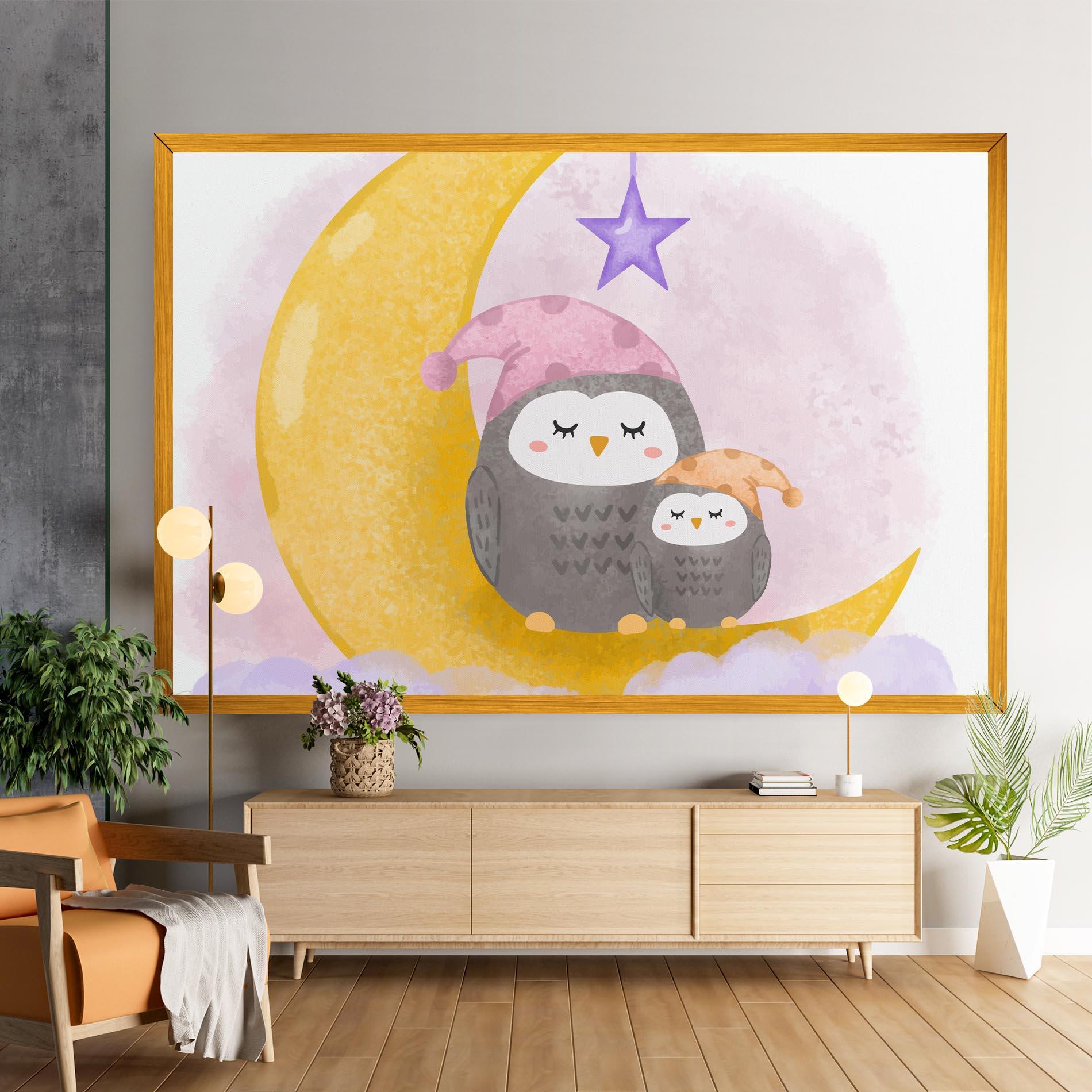Vászonkép Baby Owl mockup 9