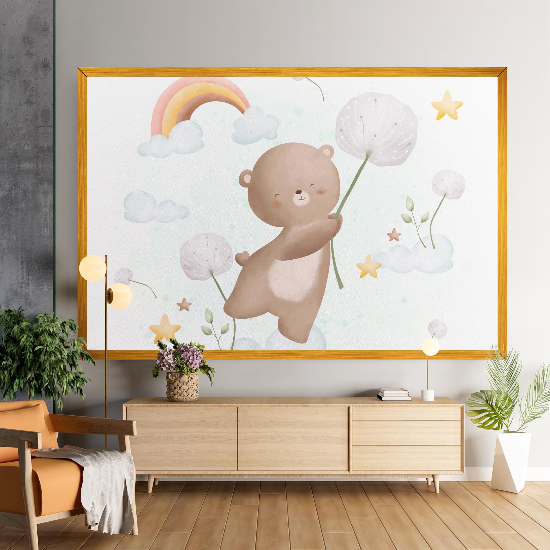 Vászonkép Bear Rainbow Art mockup 9