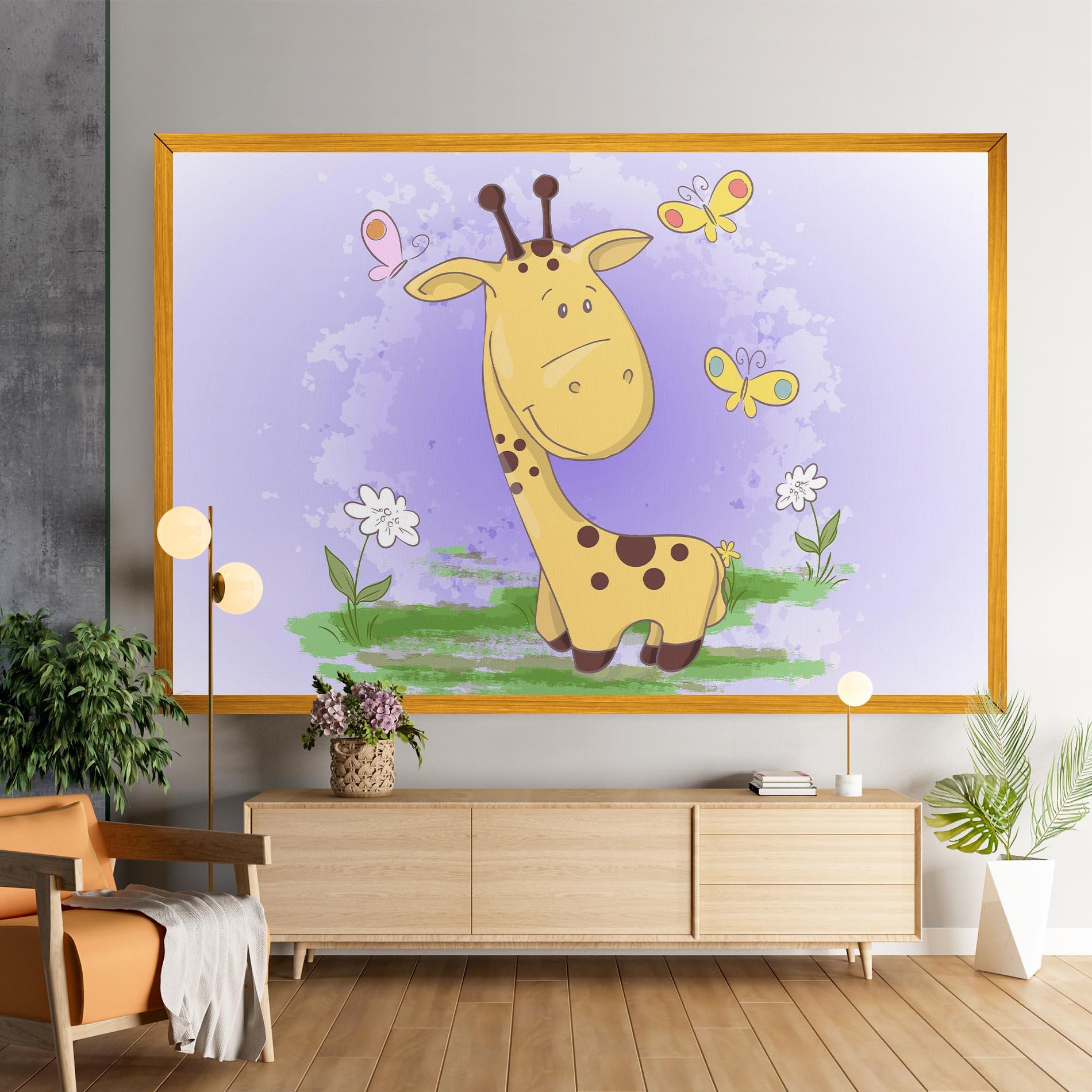 Vászonkép Cute Giraffe mockup 9