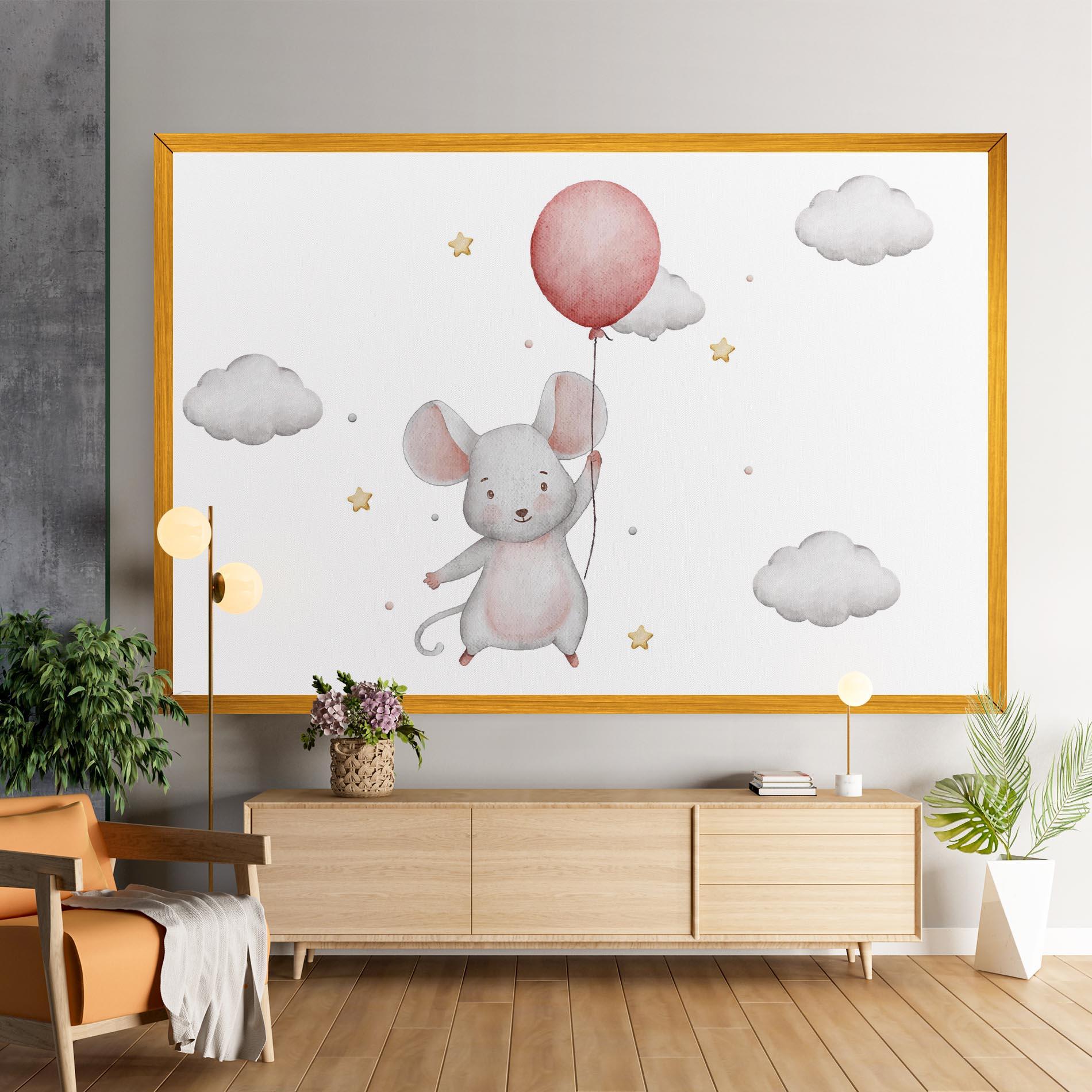 Vászonkép Mouse Balloon mockup 9