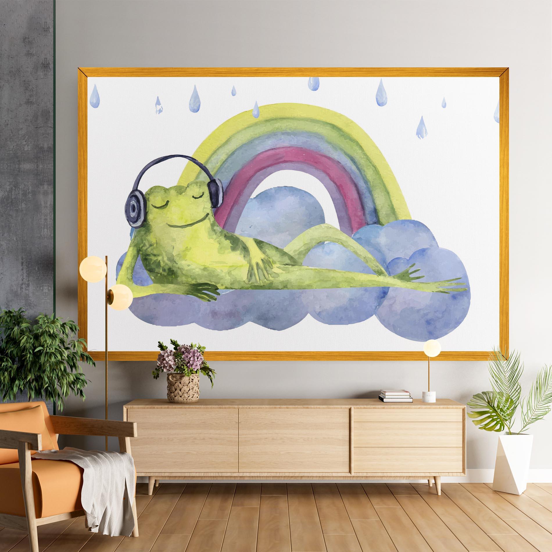 Vászonkép Rainbow Frog mockup 9